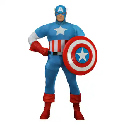 Front. Marvel - Marvel One:12 Collective Captain America Silver Age Edition Action Figure - Blue.