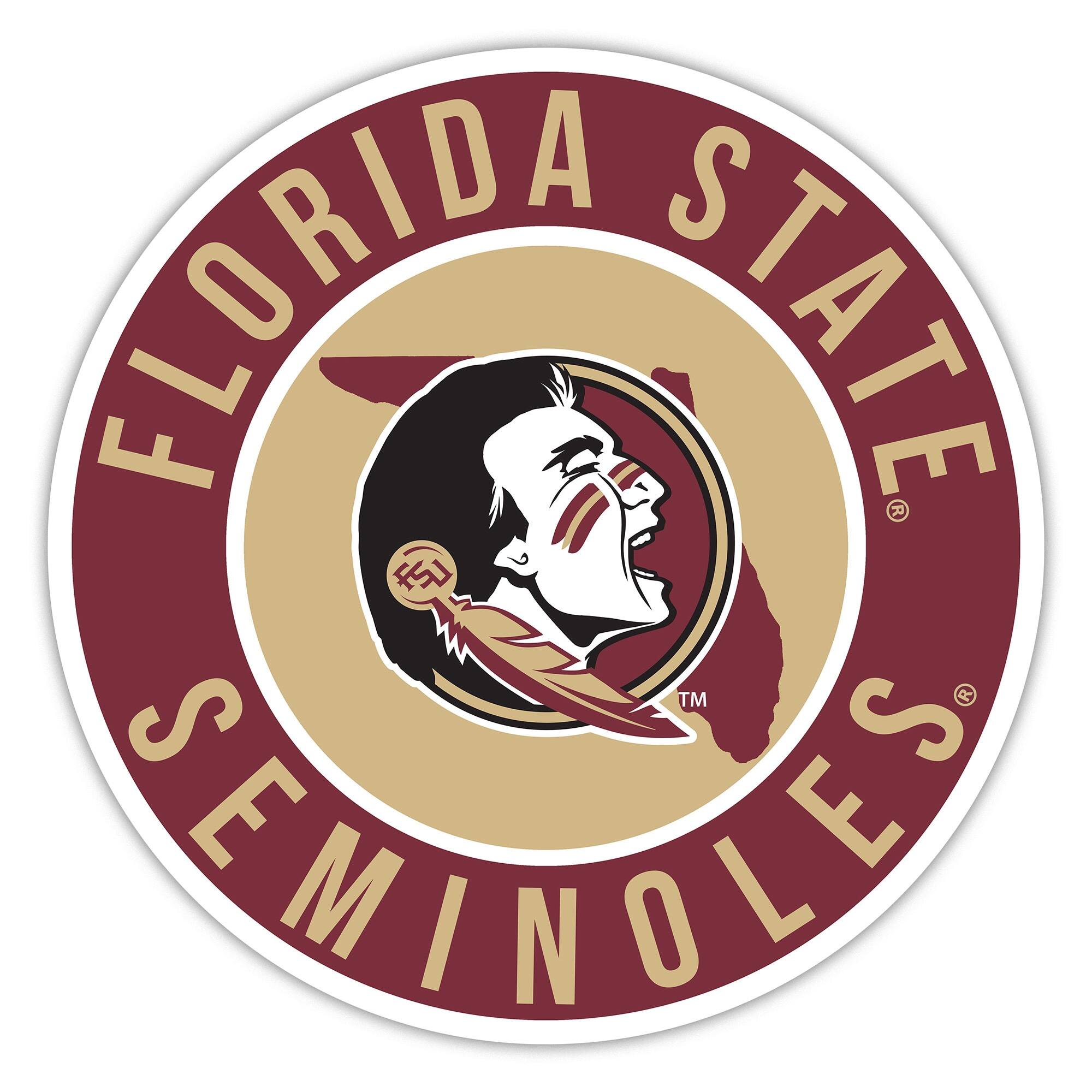 Florida State Seminoles 15" State Circle Sign