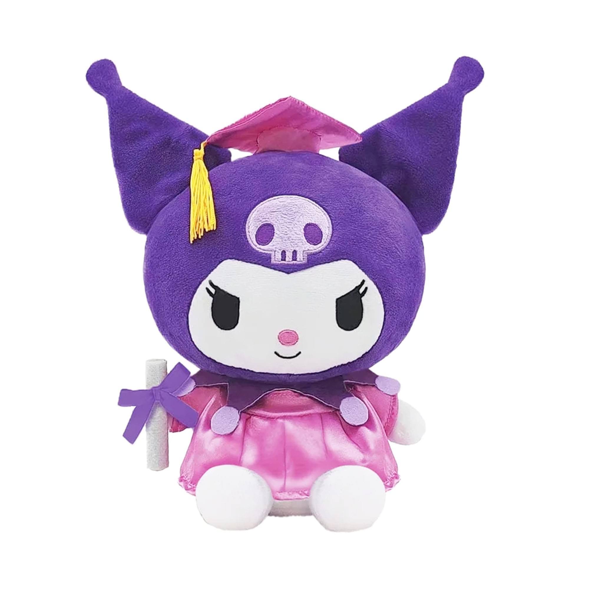 Front. Hello Kitty - Sanrio Hello Kitty and Friends Kuromi Graduation 10 Inch Plush - Multi-Colored.