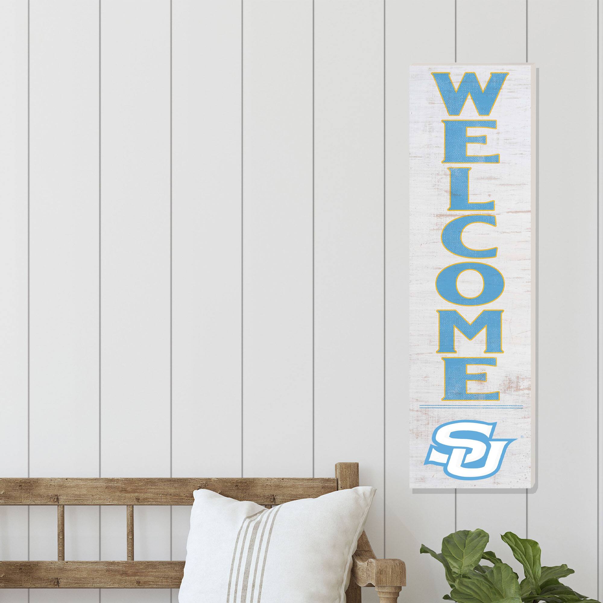Alt View 1. Jardine - Southern University Jaguars 10'' x 35'' Indoor/Outdoor Welcome Sign - Blue.
