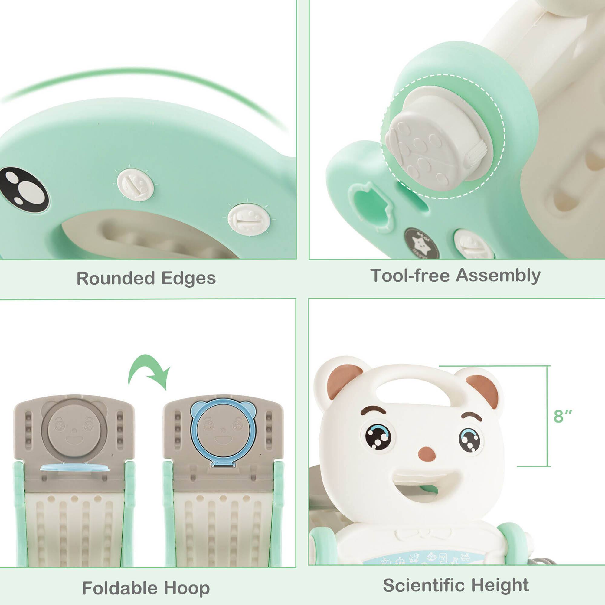 - Rounded Edges
- Tool-free Assembly
- Foldable Hoop
- Scientific Height