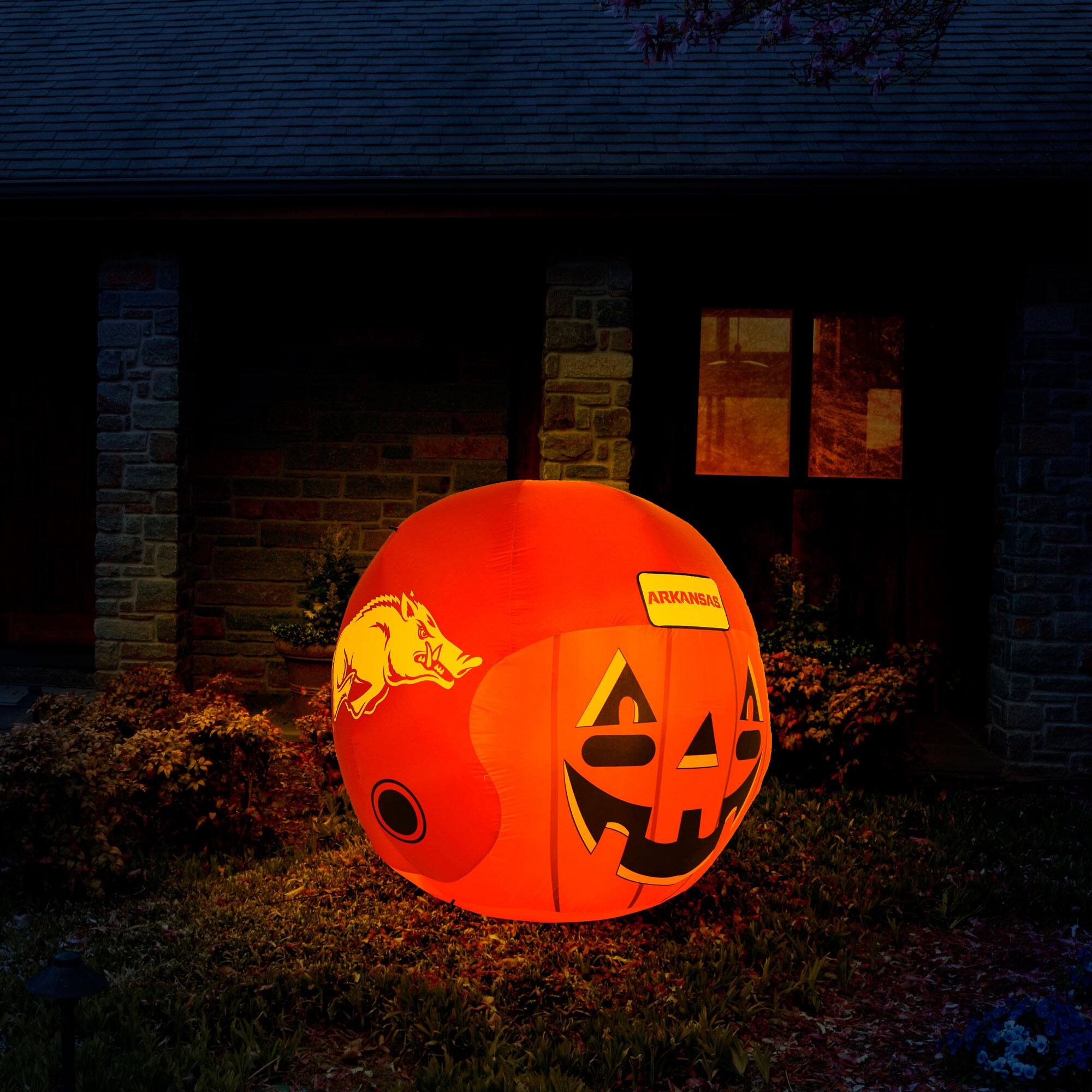 Alt View 2. Sporticulture - Arkansas Razorbacks Jack-O-Helmet Inflatable - Multicolor.