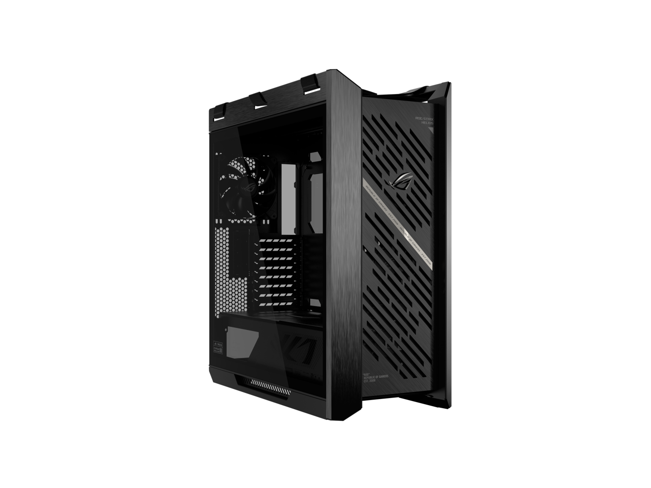 Alt View 1. ASUS - the rog strix helios ii is an eatx mid-tower gaming pc case featuring dual - Black.