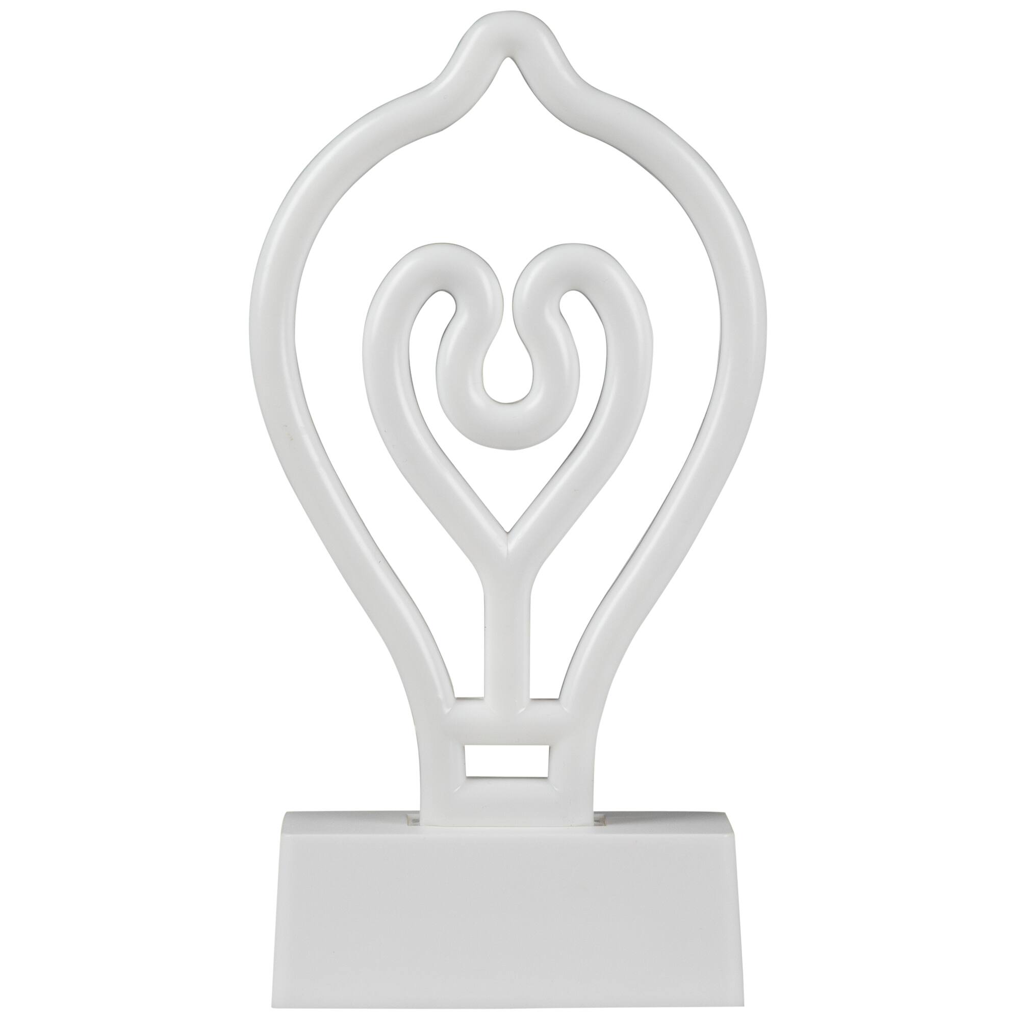 Alt View 1. Northlight - LED Bulb Neon Table Light - 8.5" - White.