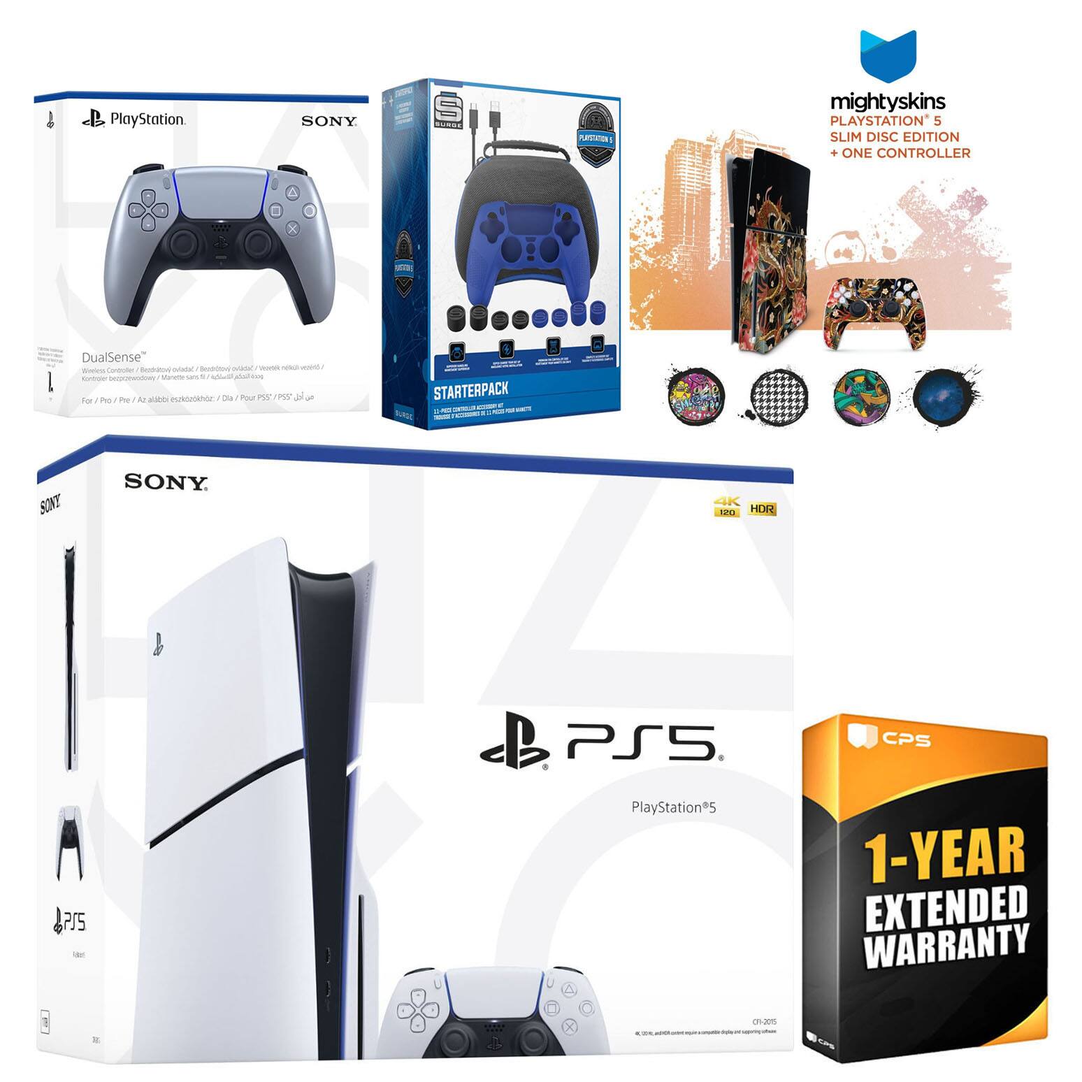 - PlayStation
- SONY
- DualSense
- STARTERPACK
- 4K 120 HDR
- PlayStation 5
- mightyskins
- PLAYSTATION 5 SLIM DISC EDITION + ONE CONTROLLER
- 1-YEAR EXTENDED WARRANTY