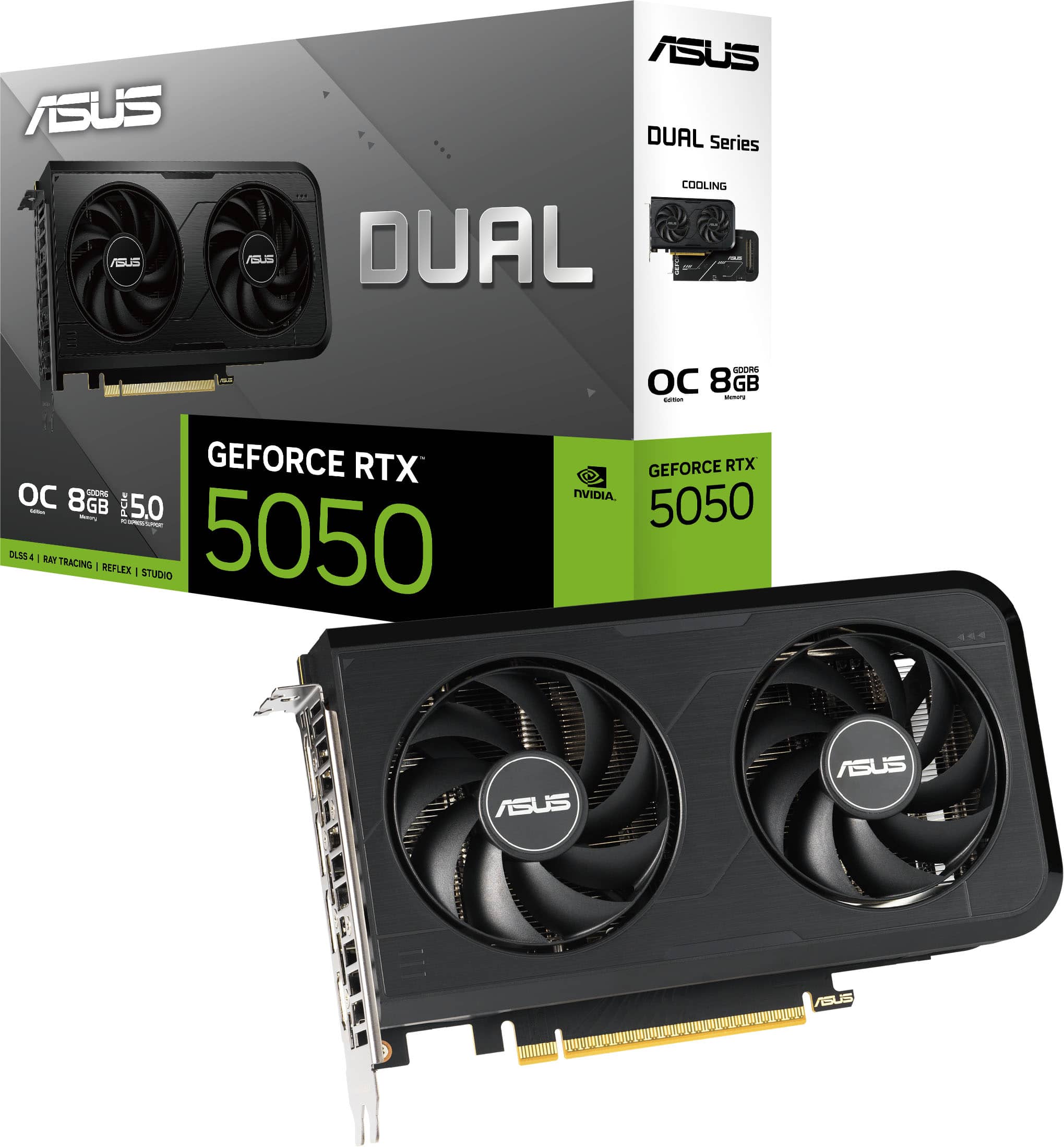 ASUS DUAL Series COOLING OC 8 GB - GEFORCE RTX OC 5050 - 8 GB - DIGI+ TRACING I REFLEX I STUDIO - NVIDIA. 5050