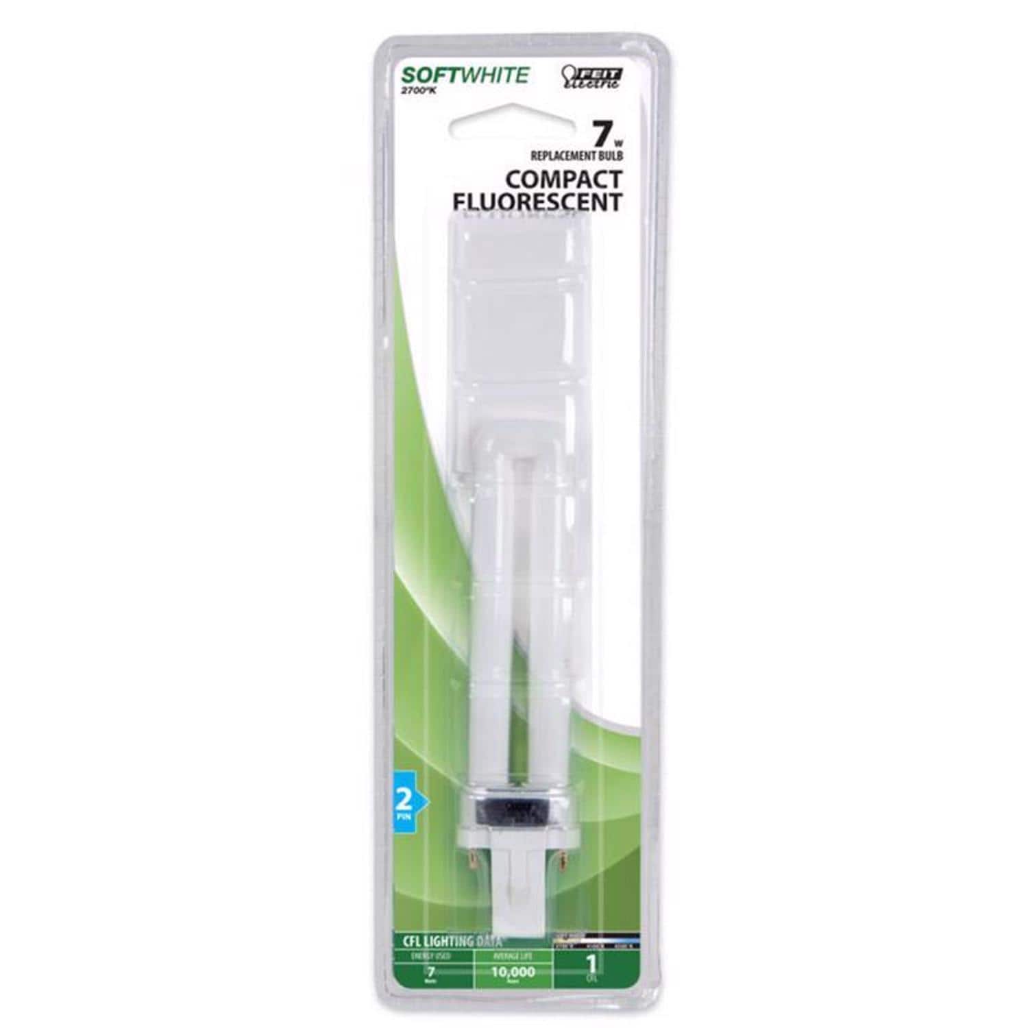 FEIT ELECTRIC - Feit Legacy Bulbs 7 W PL 1.3 in. D X 5.4 in. L CFL Bulb Soft White Compact 2700 K 1 pk price history on PriceWatchPro