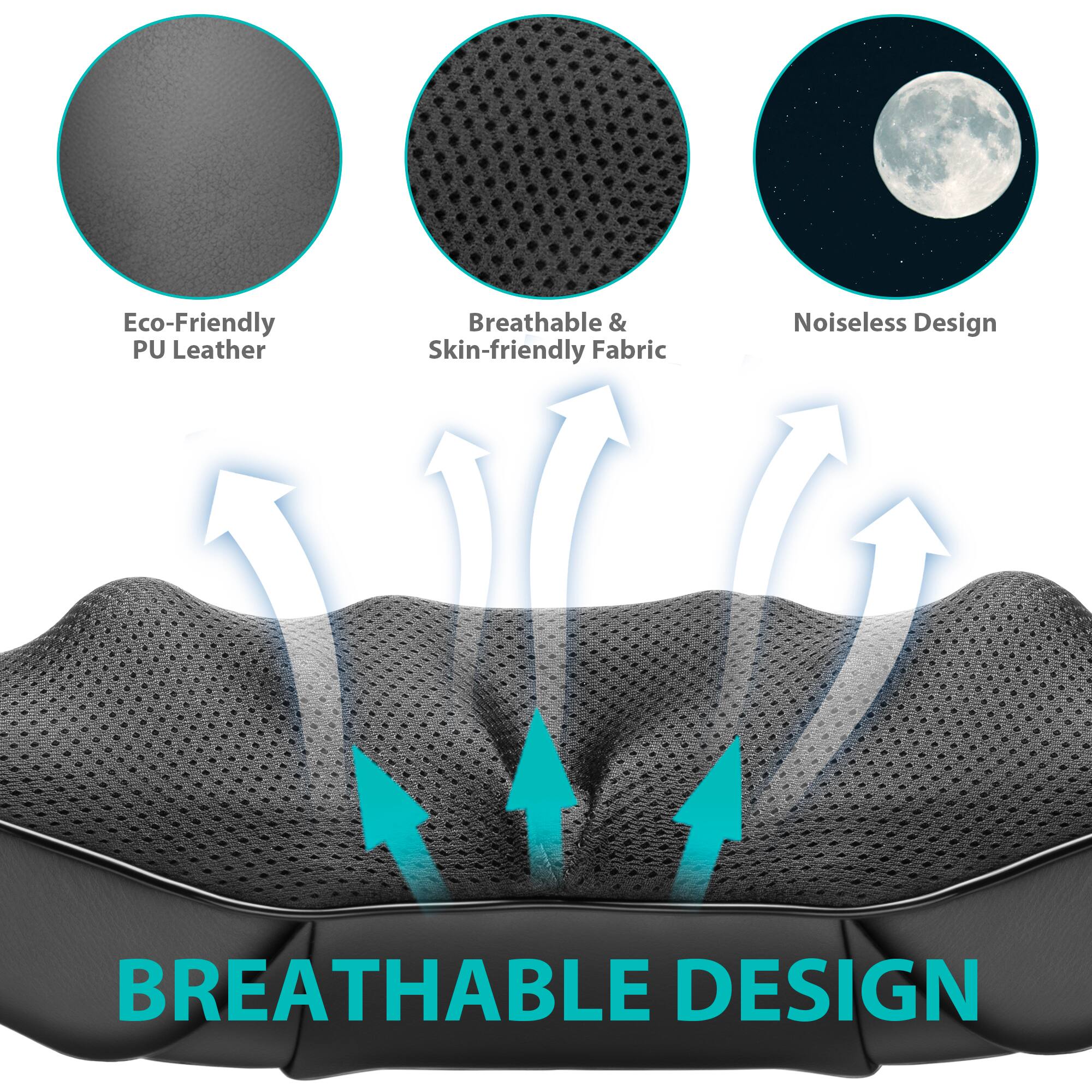 Eco-Friendly PU Leather  
Breathable & Skin-friendly Fabric  
Noiseless Design  

BREATHABLE DESIGN