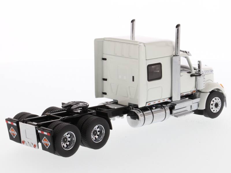 Alt View 2. Diecast Masters - International LoneStar Sleeper Cab Truck Tractor White 1/50 Diecast Model by Diecast Masters.