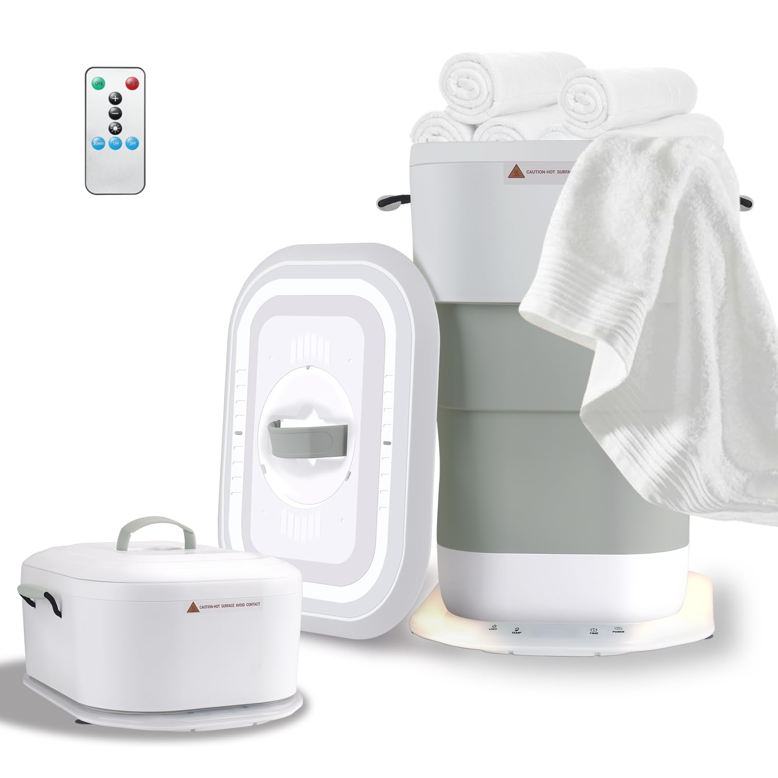 Front. JETRANSPORT - 27l Upgrade Foldable Towel Warmer For Bathroom With Handle- Heated Warmers Bucket Time Setting Auto Shut - Default.