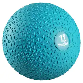 Yes4All - 15Lb Slam Ball, Durable Sand Filled Workout Weight Ball, (Triangle) - Teal