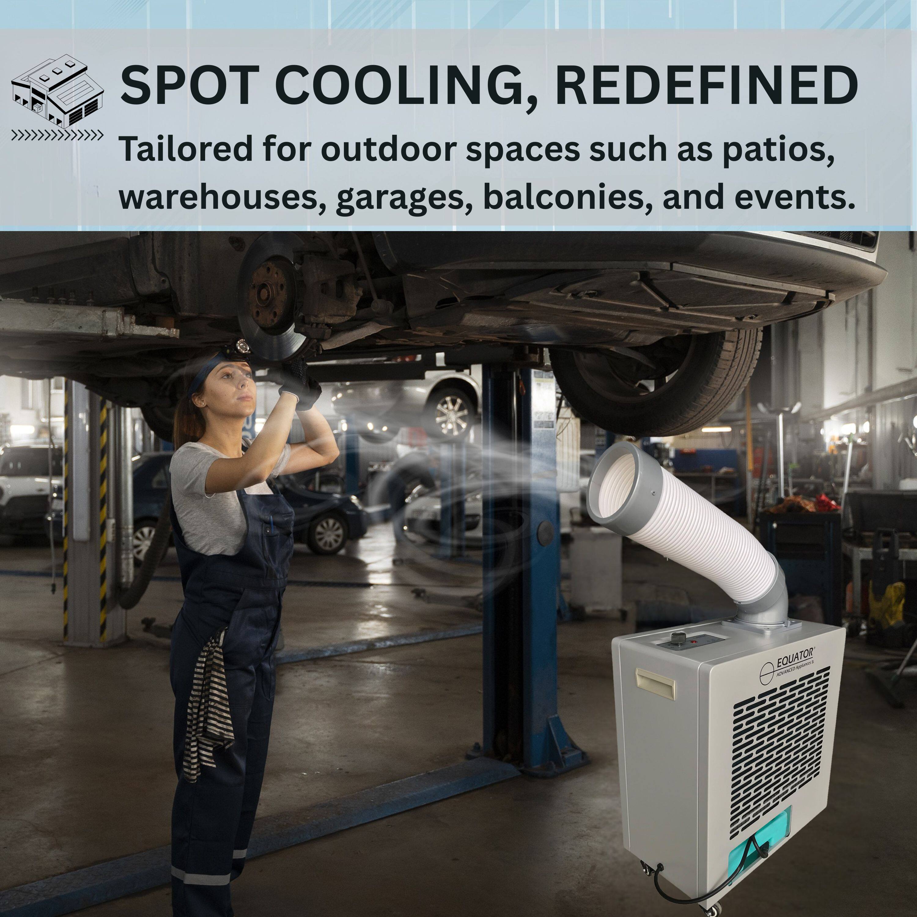 SPOT COOLING, REDEFINED  
Tailored for outdoor spaces such as patios, warehouses, garages, balconies, and events.