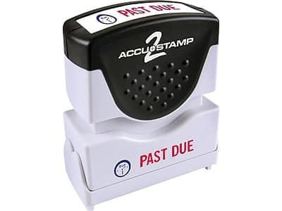 "Accu-Stamp - 2 Past Due Rectangle Pre-inked Stamp, Blue and Red Ink, 1 5/8 x 1/2"" (035543) - Multicolor" price history on PriceWatchPro