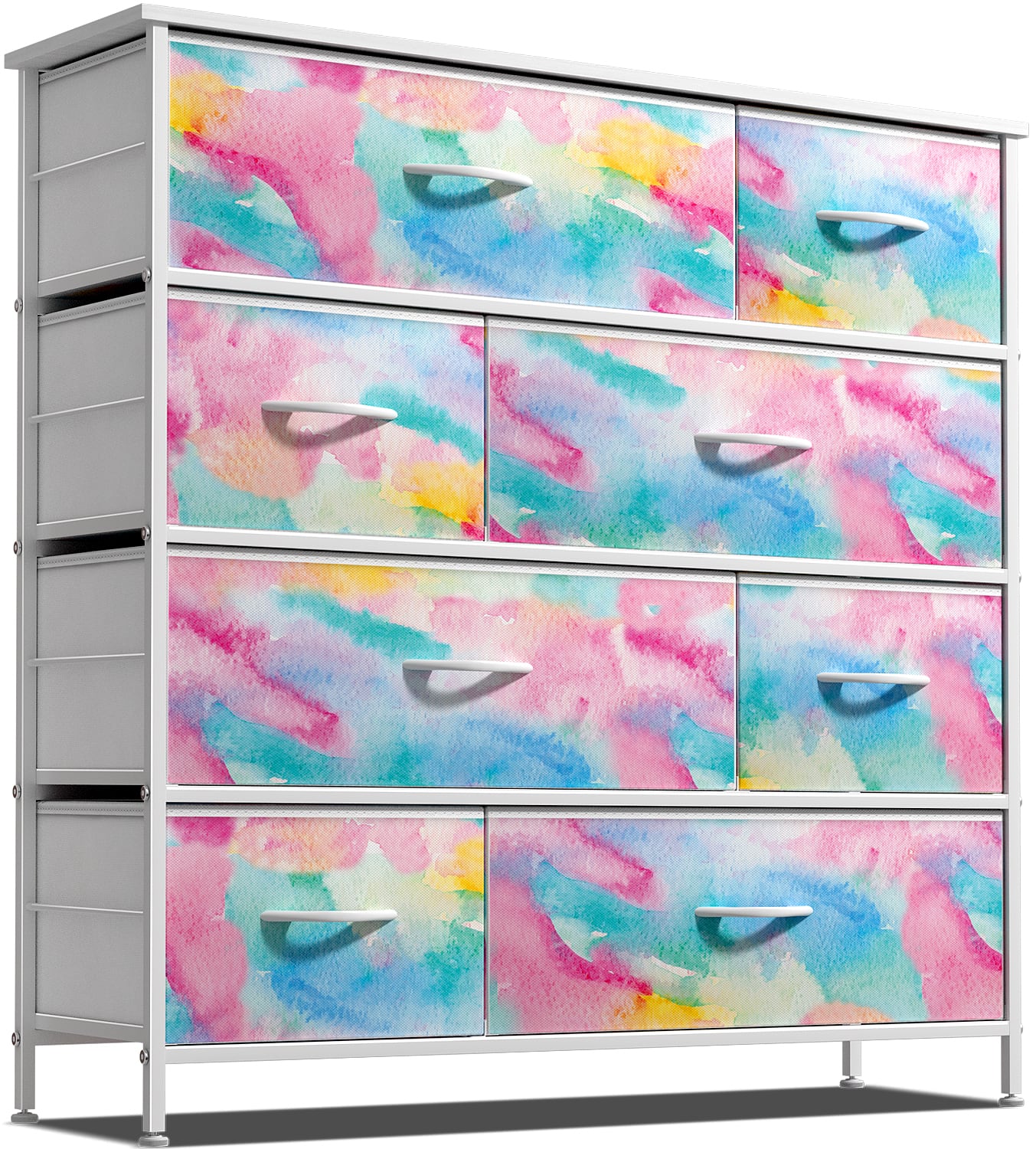 Sorbus - Dresser with 8 Drawers, Bedside Furniture & Night Stand End Table Dresser for Home - Watercolor Tie-Dye