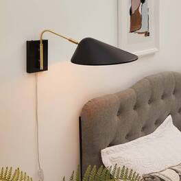 Journey 7" Swing Arm Wall Sconce by Modway - Black