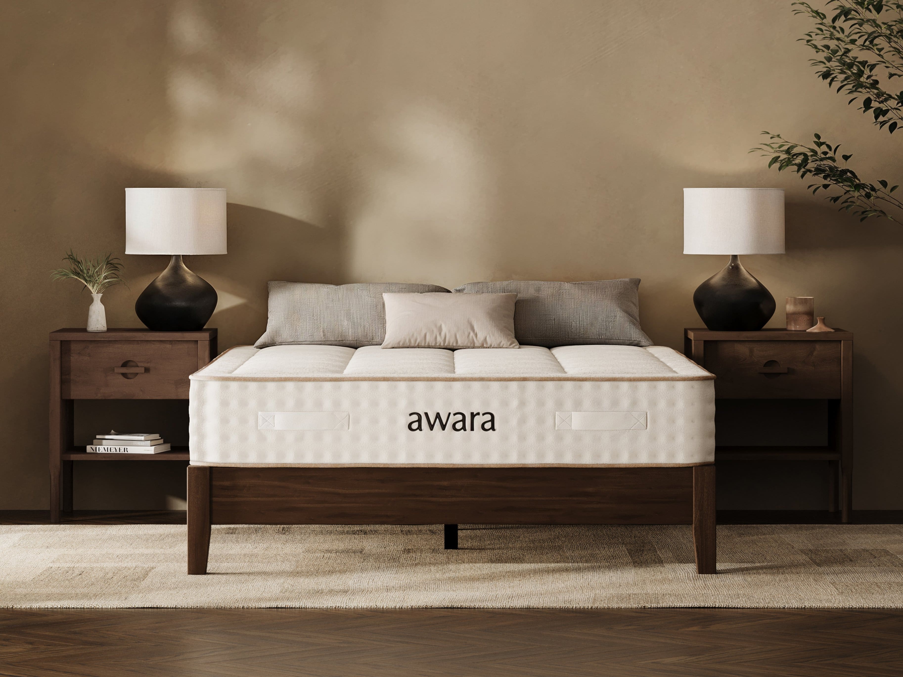 Awara - Natural Luxury Hybrid Mattress - White - Front_Zoom