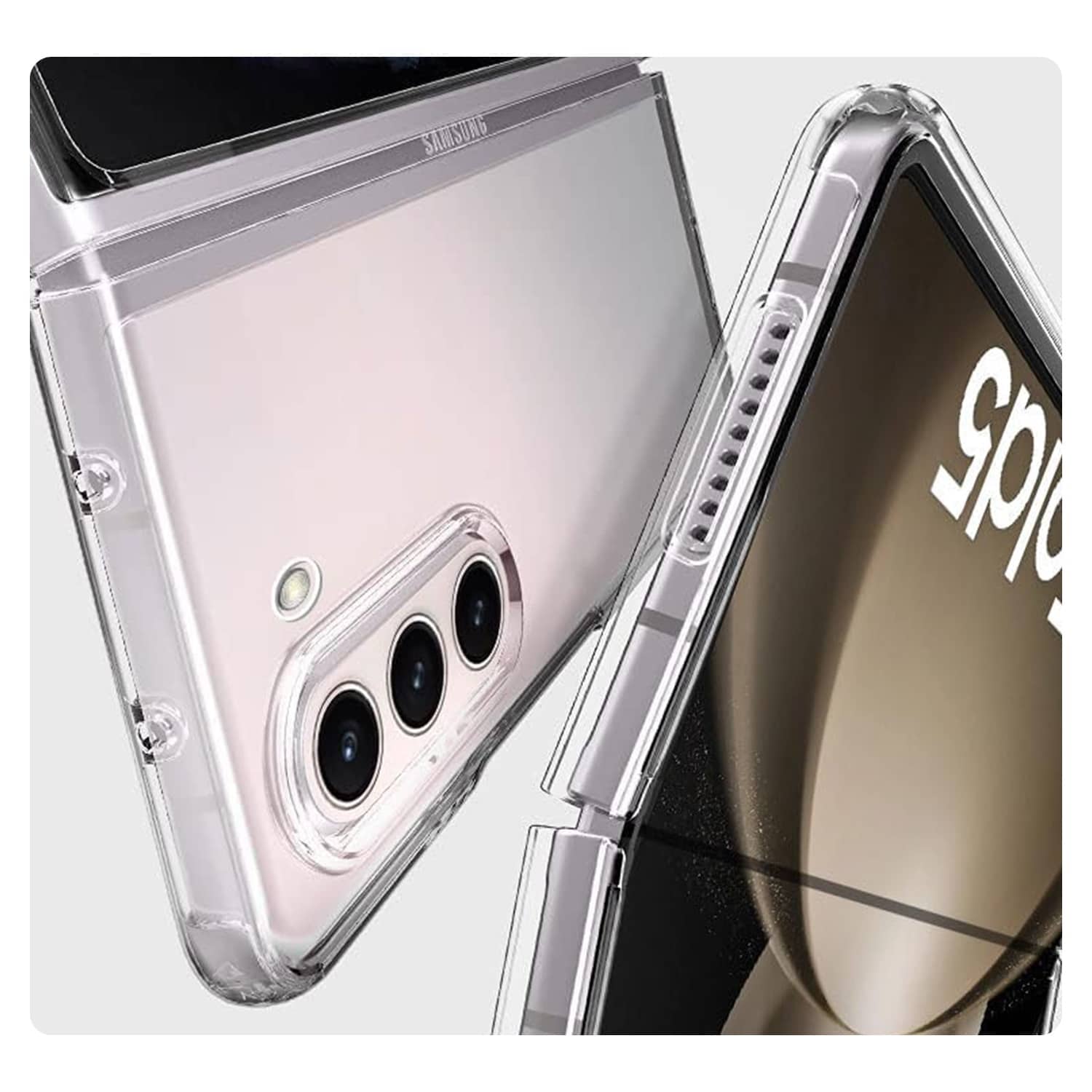 Alt View 13. SaharaCase - Hybrid-Flex Hard Shell Series Case for Samsung Galaxy Z Fold5 - Clear.