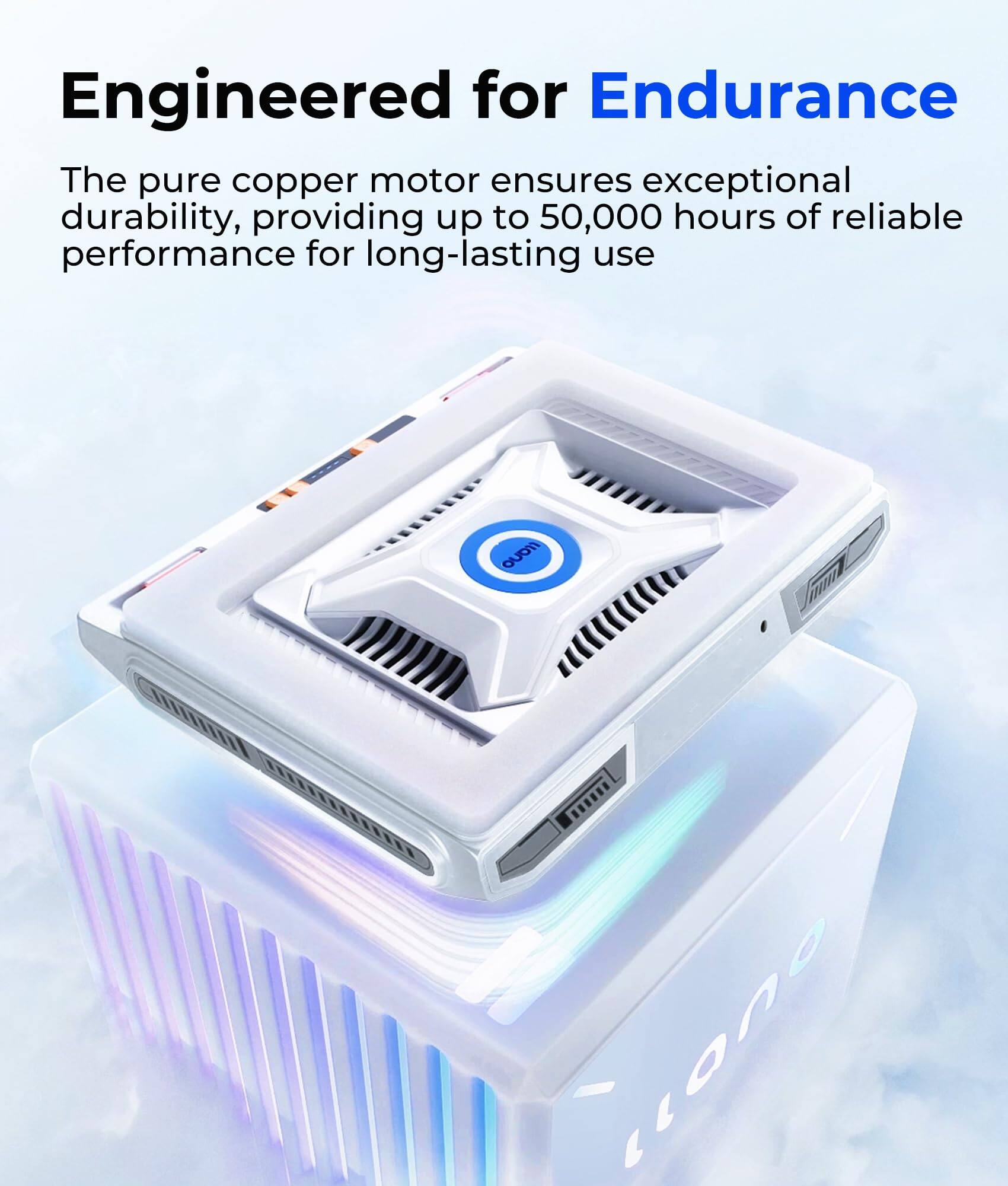 Engineered for Endurance

The pure copper motor ensures exceptional durability, providing up to 50,000 hours of reliable performance for long-lasting use.