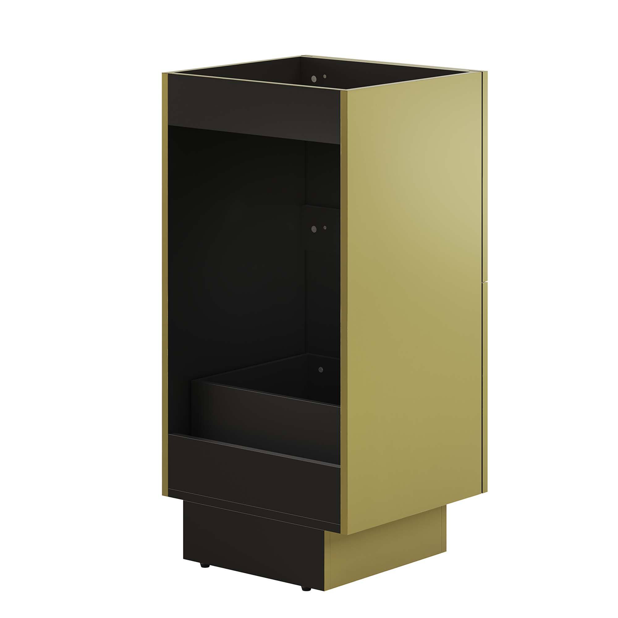 Alt View 3. Modway - Quantum Bathroom Cabinet Basin Not Included by Modway - Gold.