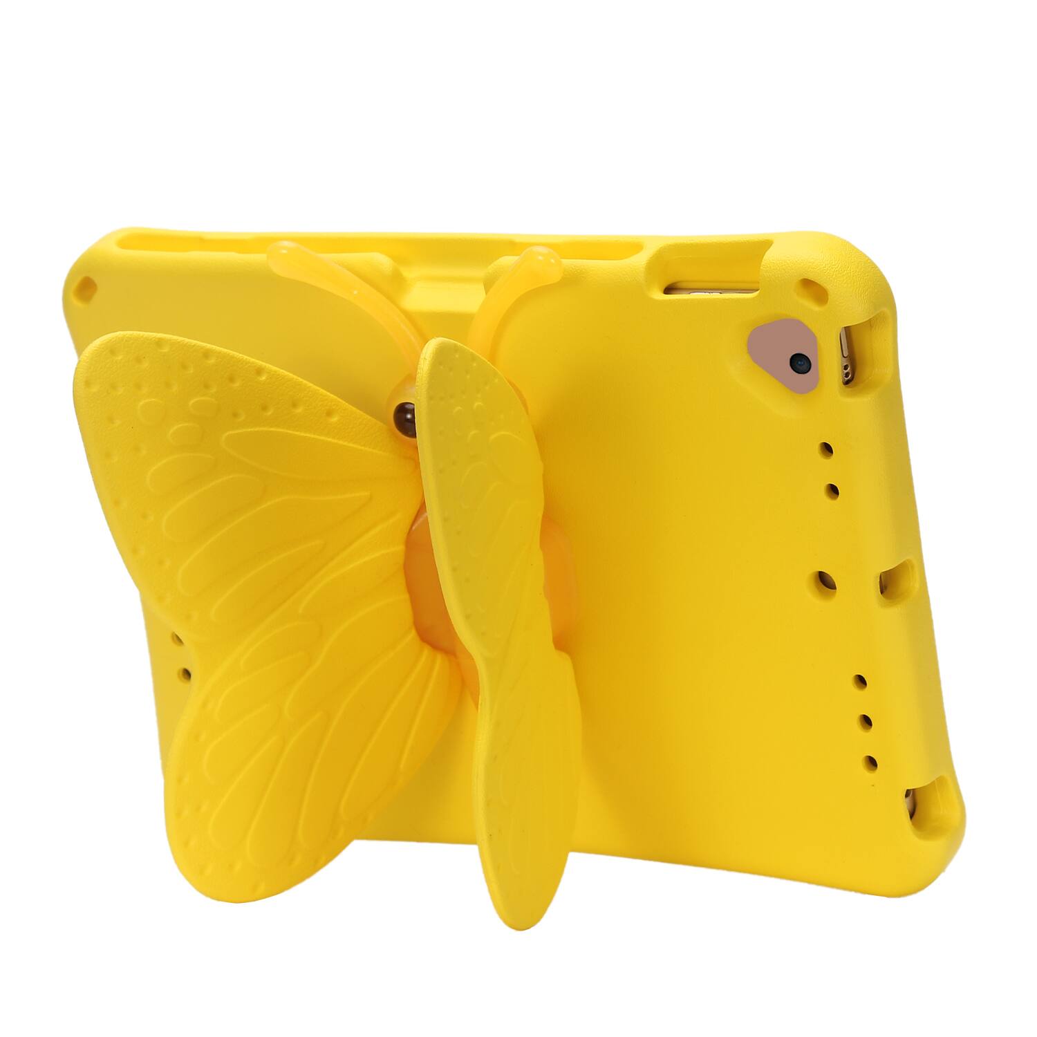 Left. UUCOVER - Butterfly Case for iPad 9th 8th 7th Gen 10.2-inch (2021/2020/2019),Shockproof EVA Kids Case 360° Rotating Stand Cover - Yellow.