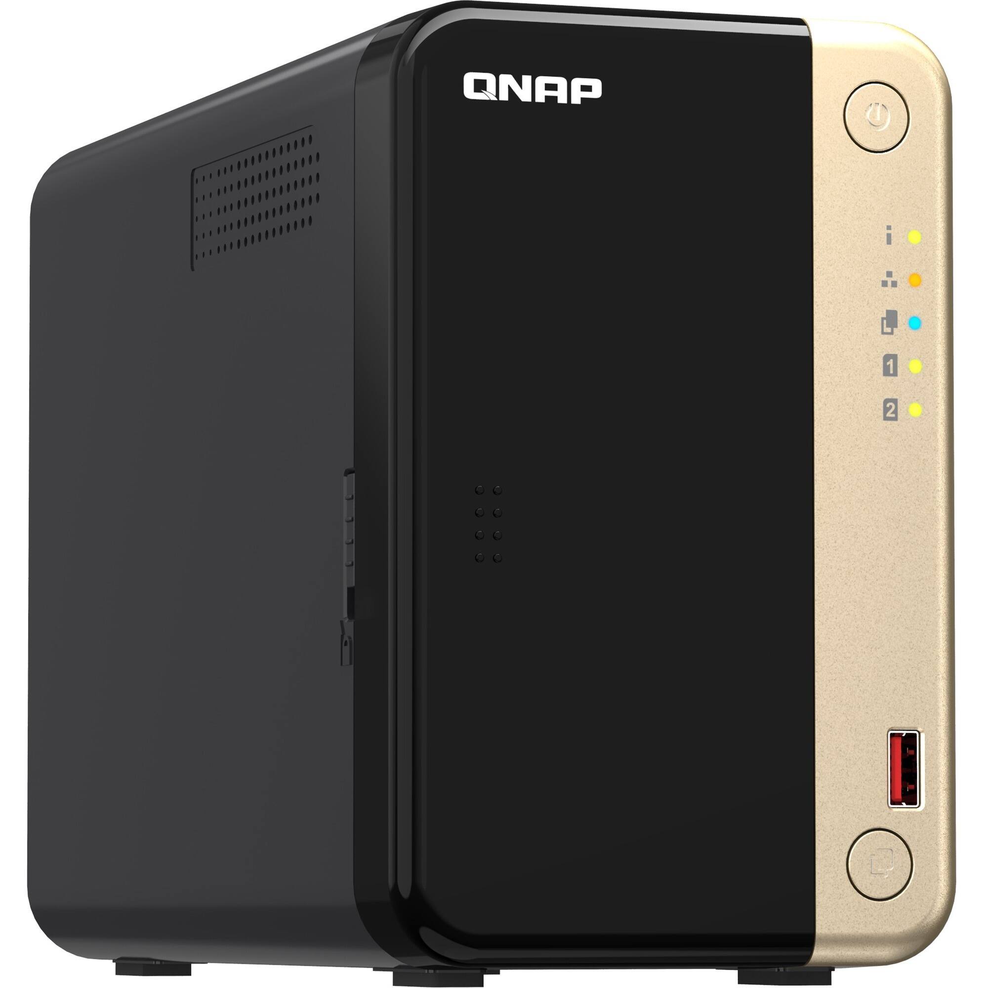 Alt View 5. QNAP - QNAP Turbo NAS TS-264-8G SAN/NAS Storage System - 1 x Intel Celeron N5095 Quad-core (4 Core) - 2 x HDD Supported - 0 x - Black.