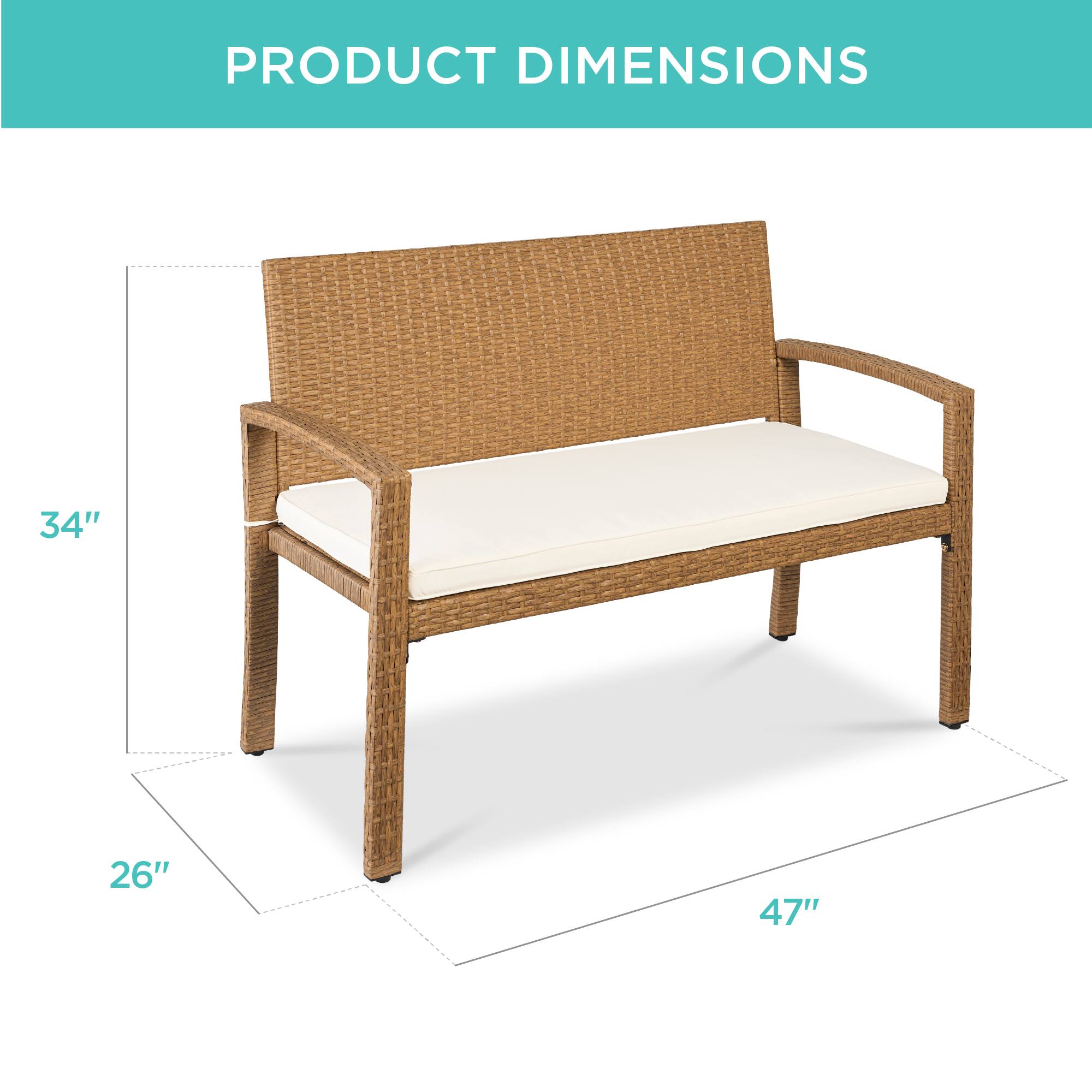 PRODUCT DIMENSIONS

34"  
26"  
47"
