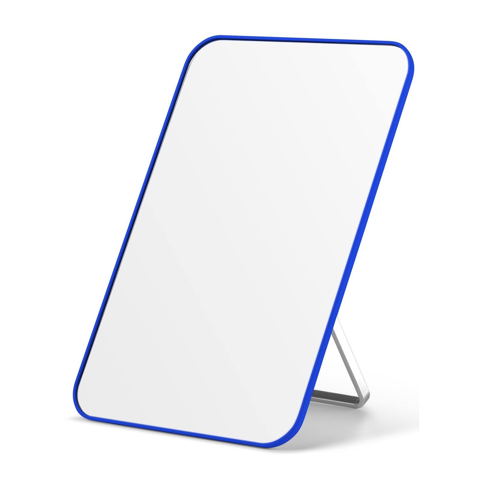 Pacoar Cade - Magnetic Locker Mirror For School Inches Desk Makeup With Stand And Hanging Hole Shaving Strong Secure Attachment - Blue-without Magnetic-8"L x 5"W