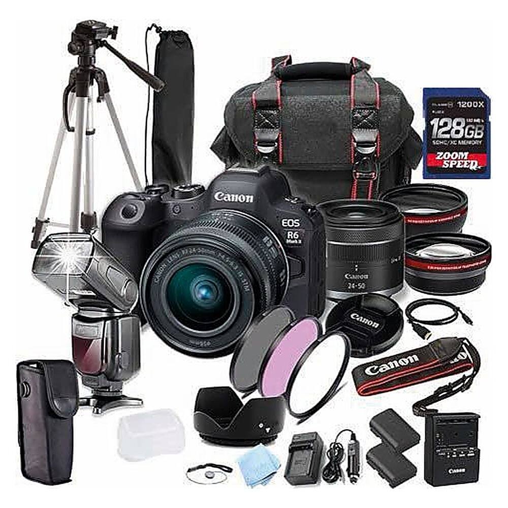 1200X 128GB SCHC/XC MEMORY ZOOM SPEED.

Canon
EOS R6 Mell
24-50

Canon Canon Oba
Caser