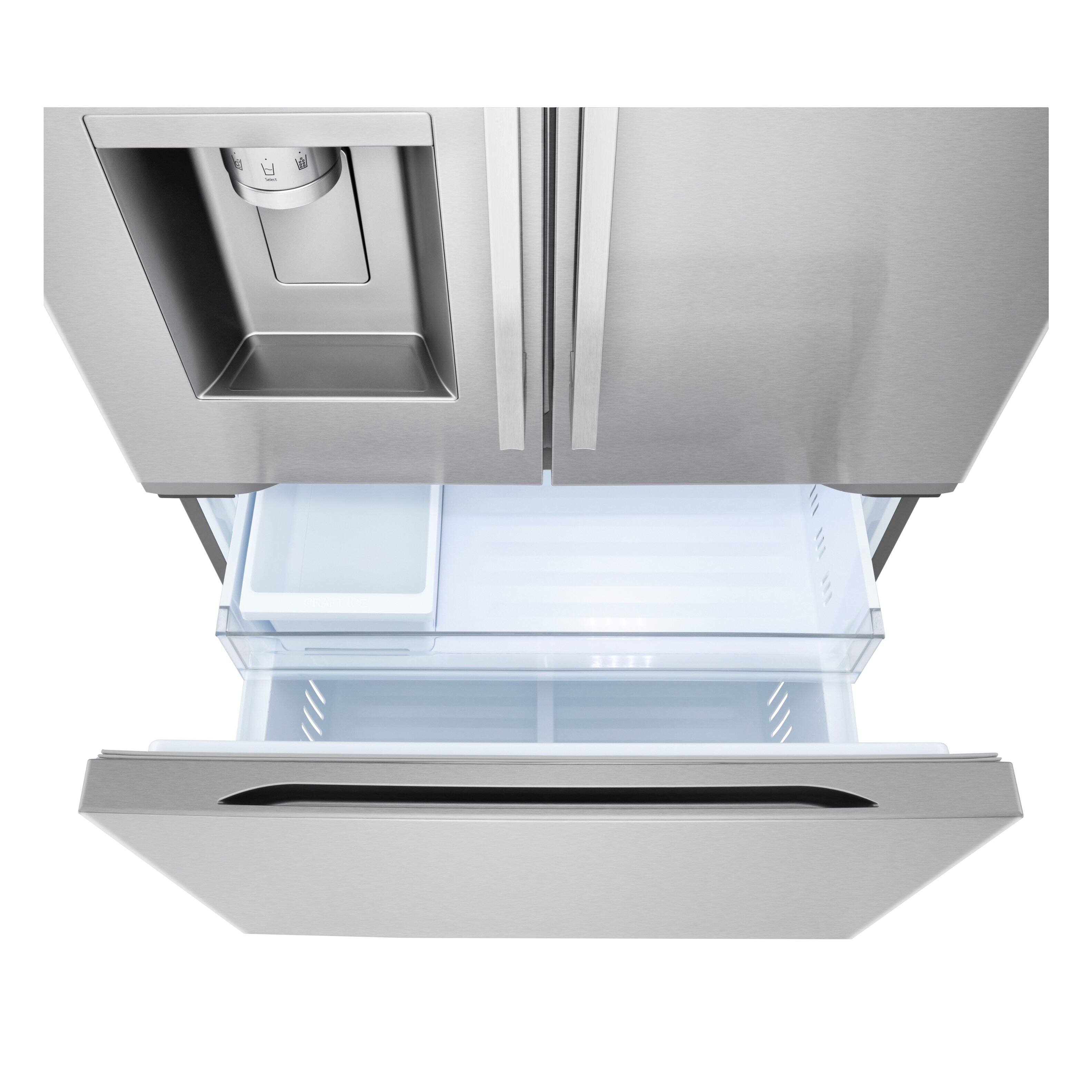 Alt View 22. LG - 36-in Wide 23.7 Cu. Ft. French Door Counter-Depth MAX Smart Refrigerator with Zero Clearance Hinge System and Thin Door - PrintProof Stainless Steel.
