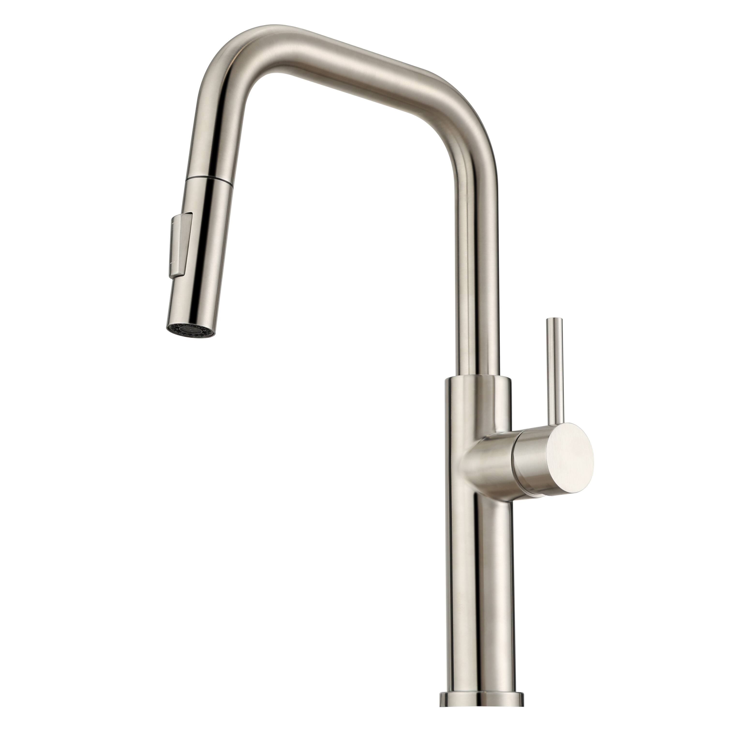 Front. Bothwa Home - Waterway 15.5 - Inch Kitchen Faucet - Brushed Nickel.