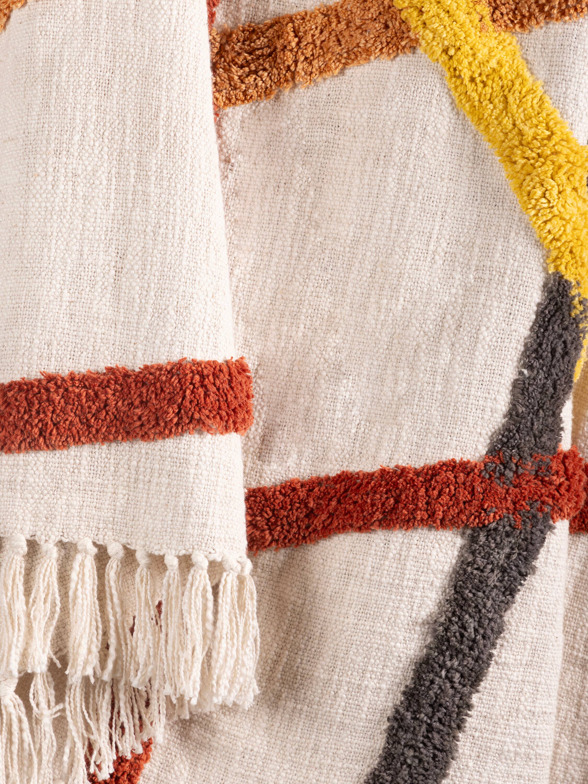 Left. GAURI KOHLI - Tashi Throw Blanket - Multicolored.