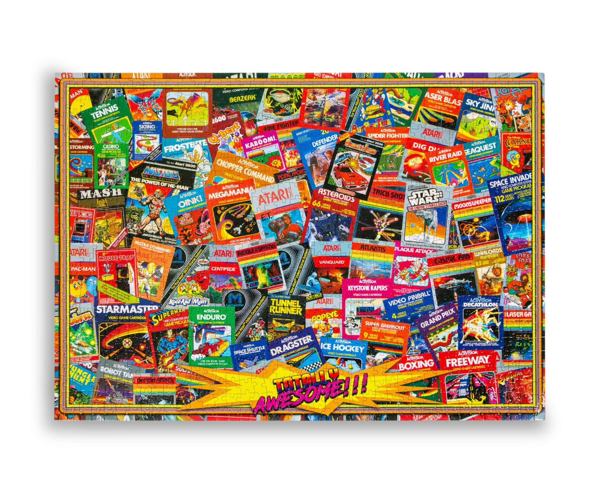 Sure, here is the corrected and grouped text from the image:

**Top Row:**
- KTUKI ASTUCA H MAAAN NID ND VEE
- MAN ASER TVIS BEAZERK BLAS SKY A
- JIN TENNIS 1600 OFIRIE SICINO FIRE FIGHTER IR LT
- SPIDER FIGHTER ATARI Utoe STORMING CASINO FROSTBITE KABOOMI DEFENDER DIG AV ZARNE
- MN D' uhta RAID EAQUEST RIVER Aar 2600 CHOPPER ACIVSm PSTERS COMMAND PORE/PORE INVADE THE POWER OF HE- MAN ACNOA SPACE PROGRAM MASH MEGAMANI TRICKS STAR. GAME AO ATARI ASTEROIDS SHOT 112 OINK! 66 WARS" MOONSWEEPER MISDRA ATARE COMMAND MARIL TOAD PAC-MAN RIDDLE ESPEDE ATARI CENTIPEDE ATARI ATLRATIS PLAQUE ATTACY ARB. WARLORDS VANAAINAN COSMIC AYS ( /om KEYSTONE KAPERS T PINBALL KA Mar ATAR