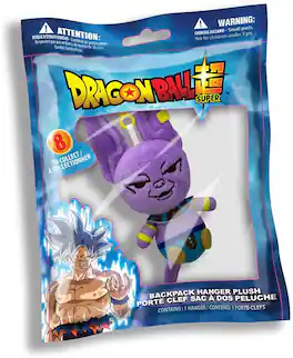 Just Toys LLC - Dragon Ball Super 3 Inch Plush Backpack Hanger | One Random - Multi-Color