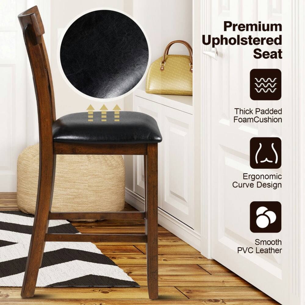 Premium Upholstered Seat  
Thick Padded Foam Cushion  
Ergonomic Curve Design  
Smooth PVC Leather