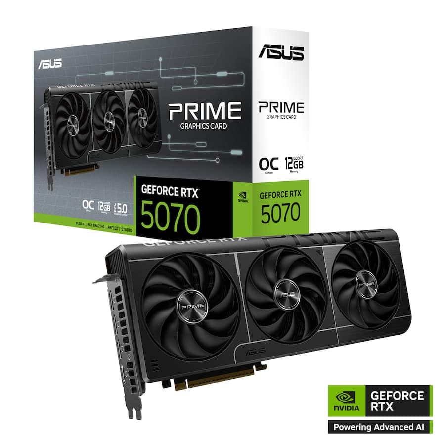 ASUS PRIME NVIDIA GeForce RTX 5070 OC Edition 12GB GDDR7 PCI ASUS PRIME NVIDIA GeForce RTX 5070 OC Edition 12GB GDDR7 PCI