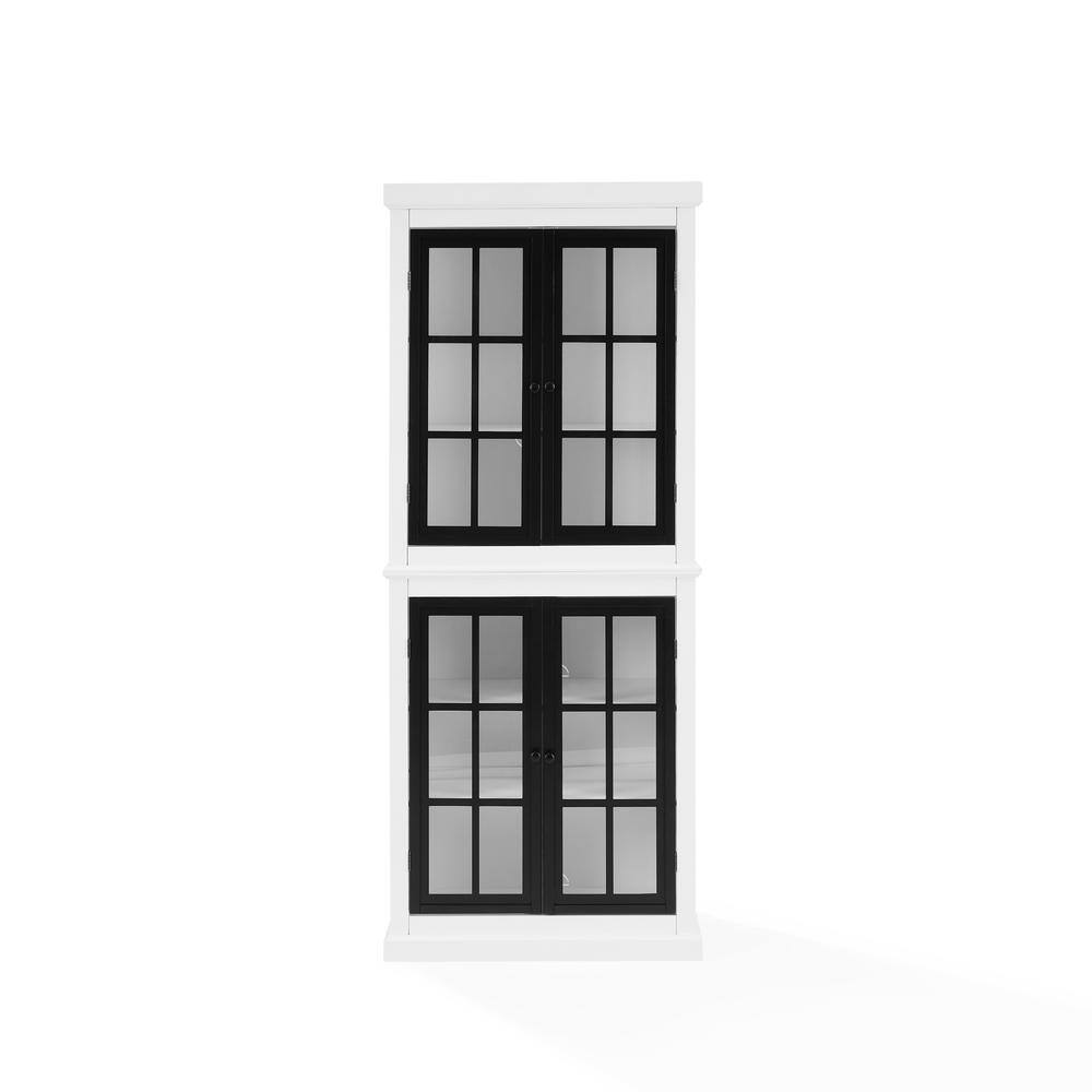 Alt View 1. Crosley Furniture - Cecily Tall Kitchen Storage Pantry - 2 Stackable Pantries - White.