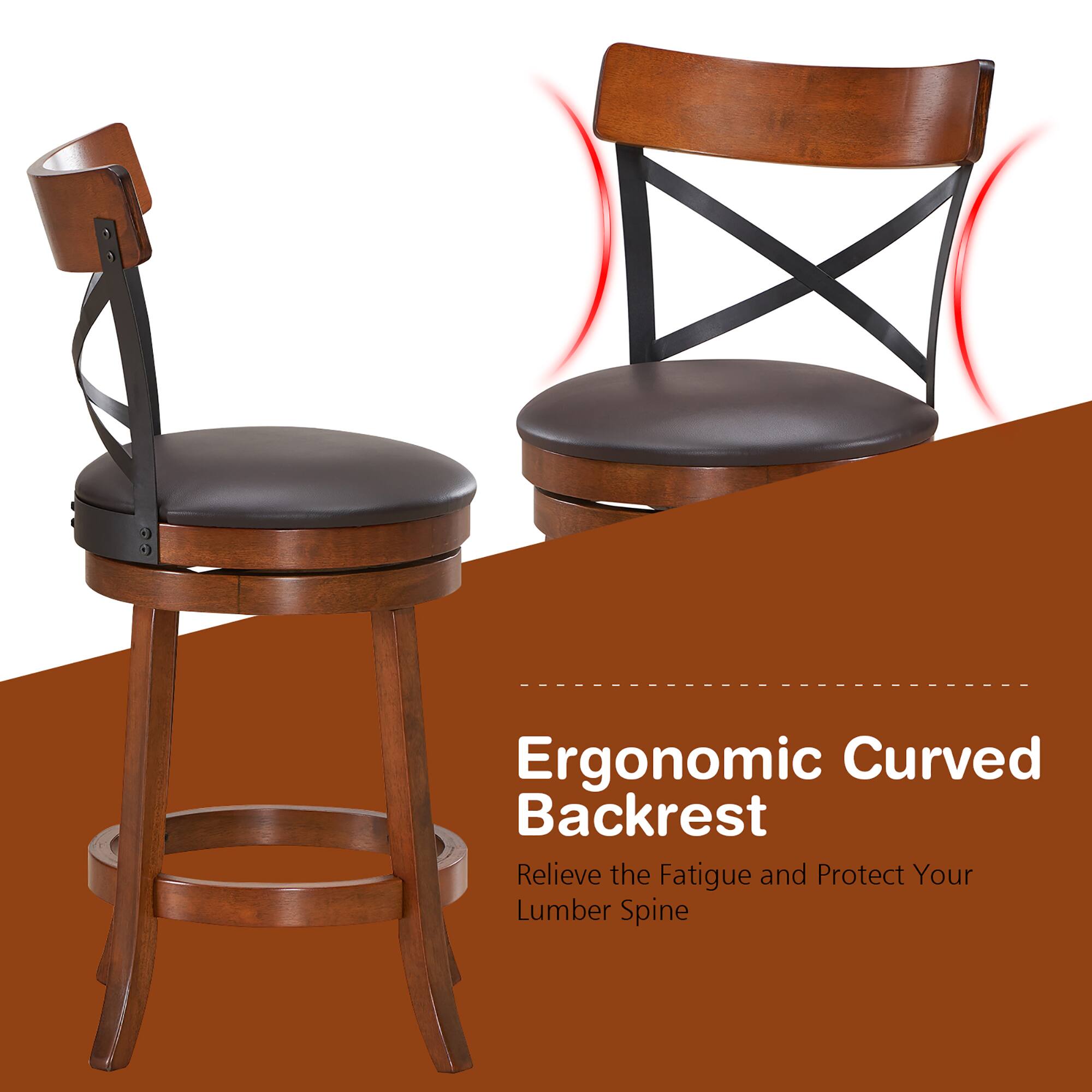 Ergonomic Curved Backrest
Relieve the Fatigue and Protect Your Lumbar Spine