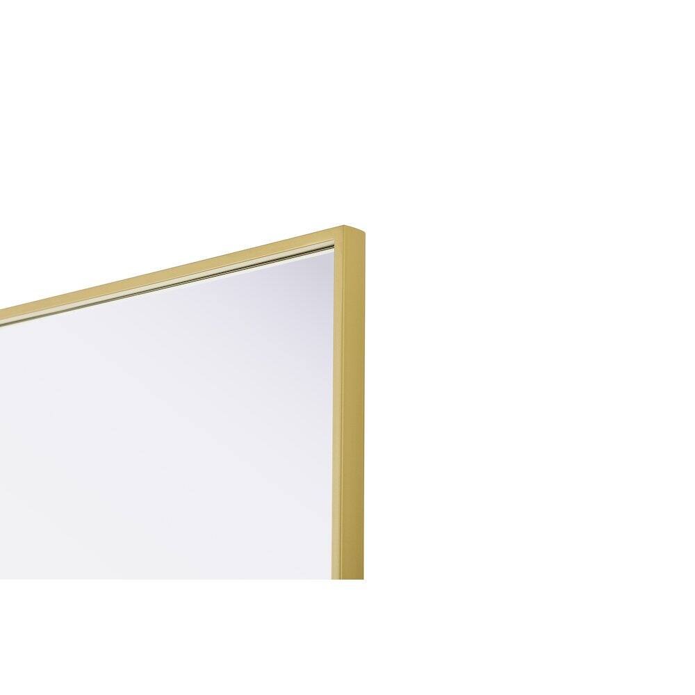 Alt View 8. Elegant Kitchen and Bath - Amoura 30X36 Pivot Mirror In Brass - Brass.