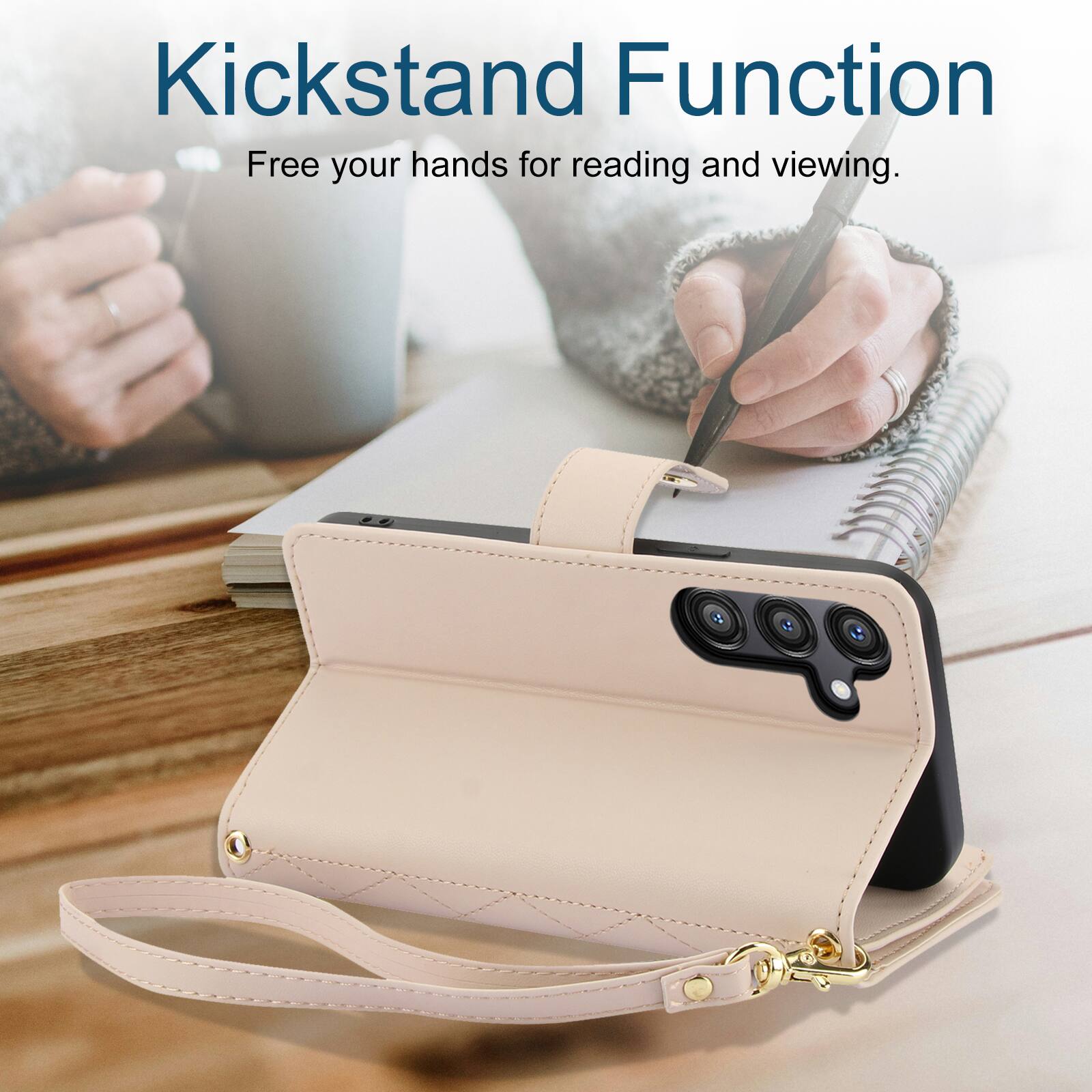 Kickstand Function  
Free your hands for reading and viewing.