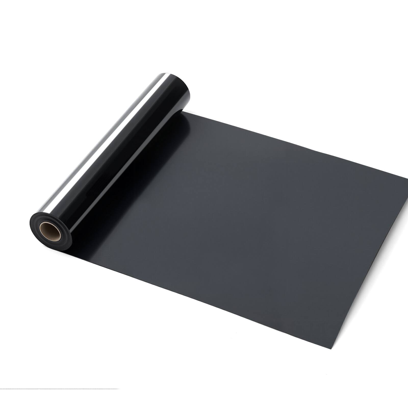 Alt View 5. VEVOR - Heat Transfer Vinyl, 12 in x 25 ft, Glossy Black HTV Iron on Vinyl Roll, Easy to Cut and Weed, Strong Adhesion - Glossy Black.