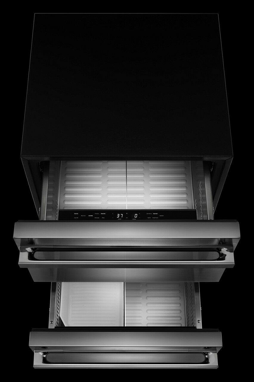 Alt View 11. JennAir - NOIR 24" Double Drawer Refrigerator/Freezer - Stainless steel.