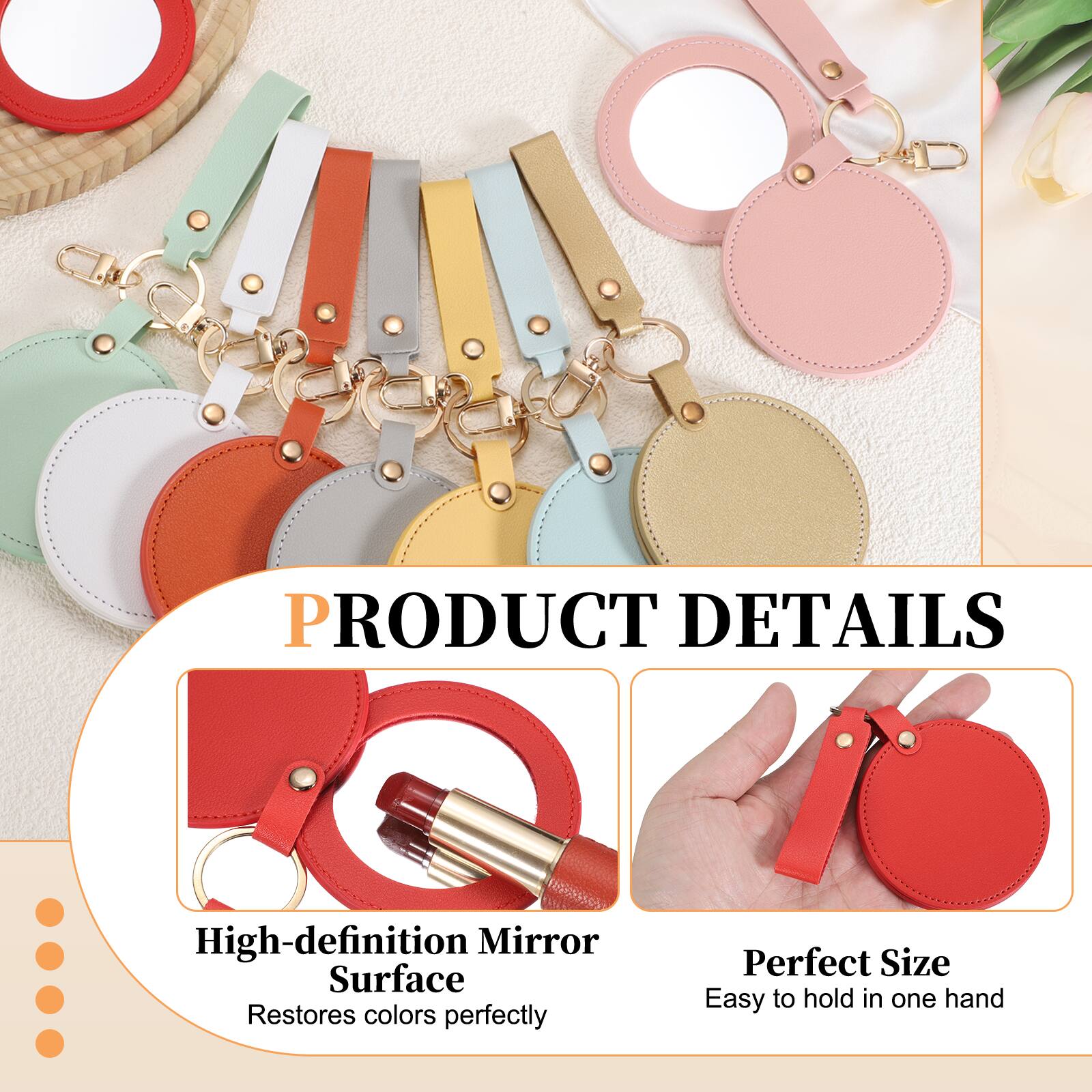 PRODUCT DETAILS

- High-definition Mirror Surface
  - Restores colors perfectly

- Perfect Size
  - Easy to hold in one hand
