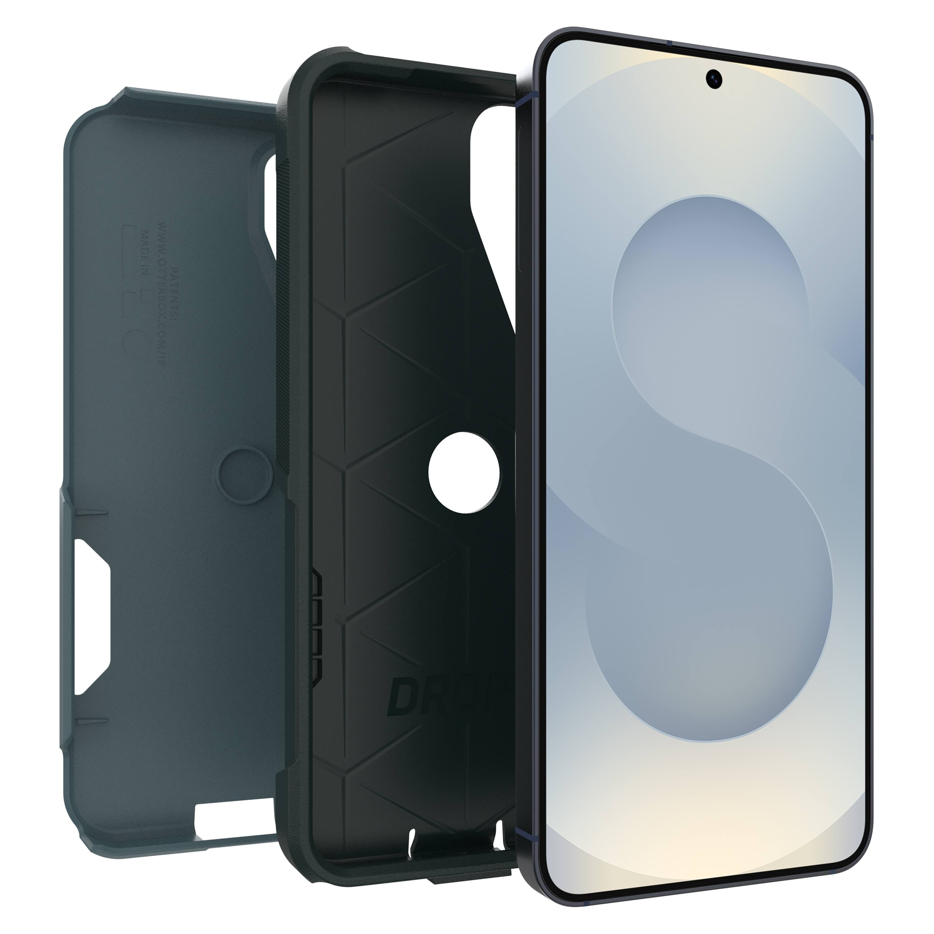 The text on the image reads "MADE IN CHINA" and "WWW.OTTERBOX.COM/IP COMPATIBLE PATENTS DROP S".