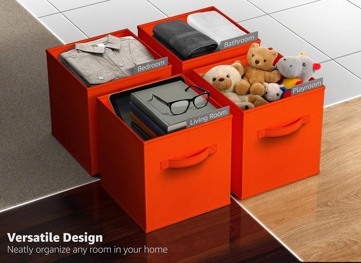 Versatile Design  
Neatly organize any room in your home  

Bedroom  
Bathroom  
Living Room  
Playroom