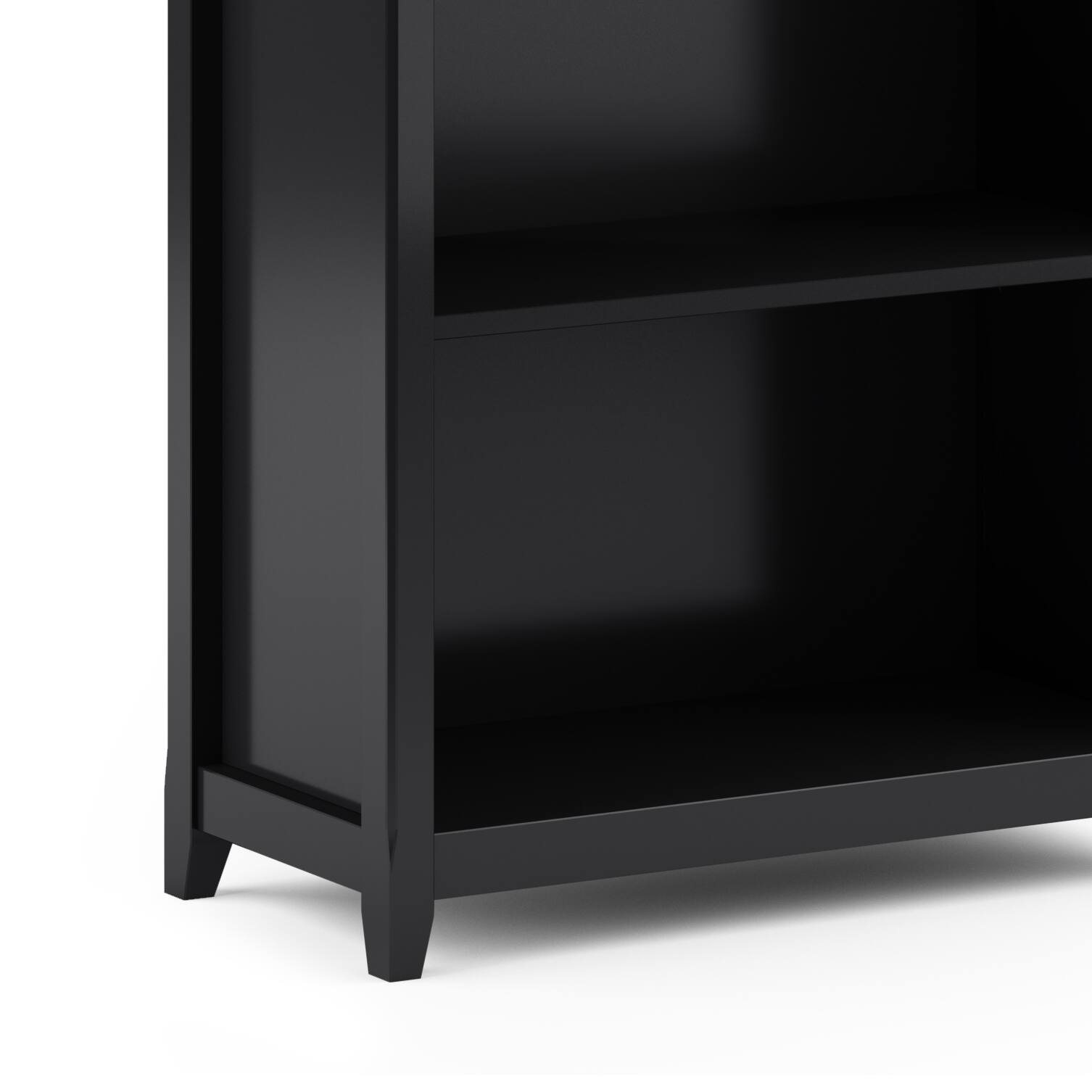 Alt View 13. Simpli Home - Amherst Transitional Wood 5-Shelf Bookcase - Black.