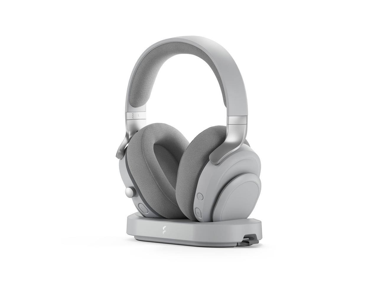 Alt View 2. Fractal Design - Fractal Design Scape RGB Wireless Gaming Headset - USB Dongle, BT 5.3, 40-Hr Battery, Charging Stand - Gray.