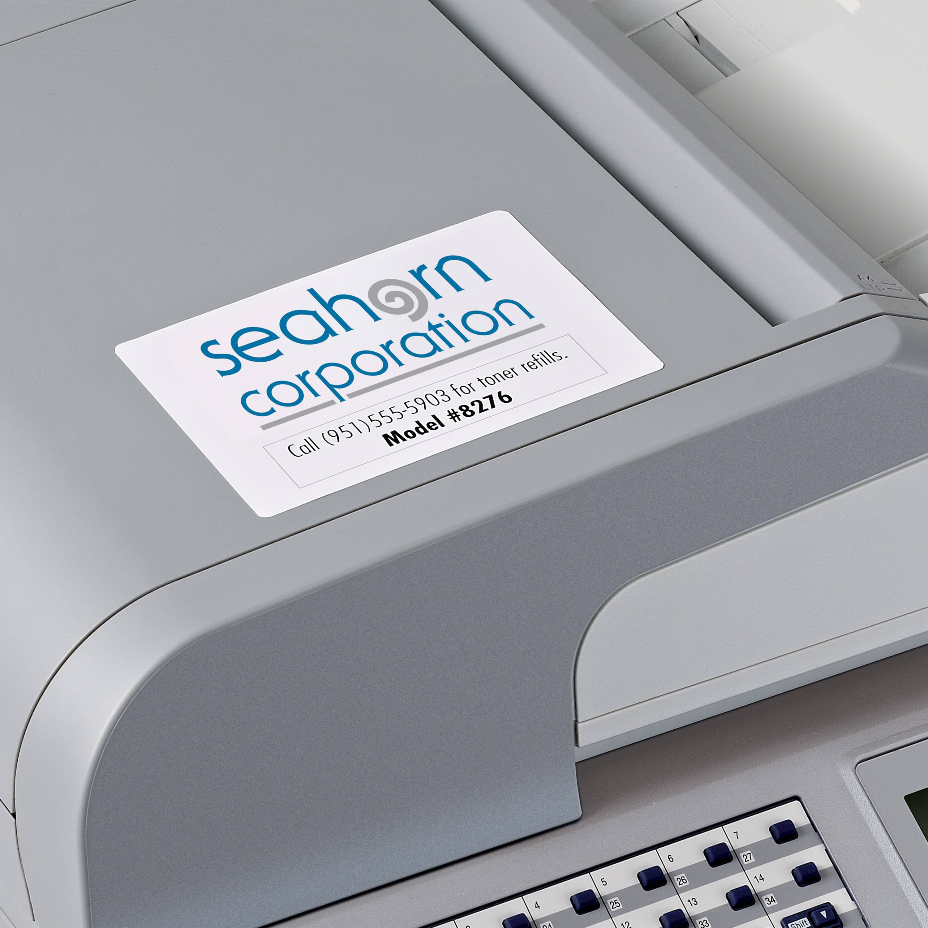 seahorn corporation  
Call (951)555-5903 for toner refills.  
Model #8276