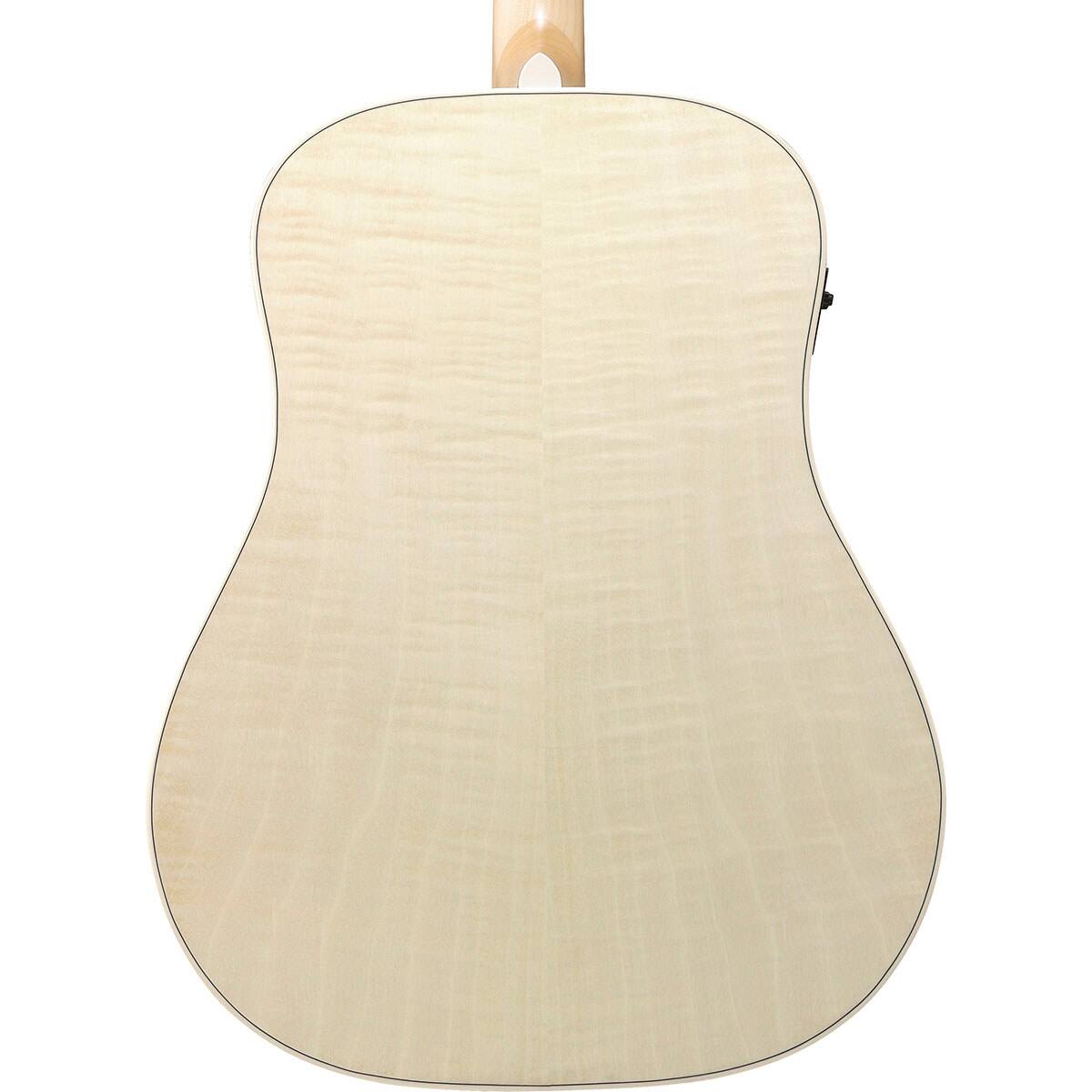Alt View 4. Ibanez - Ibanez Advanced Acoustic Series AAD77M1E Acoustic Electric Guitar, Open Pore Antique White.
