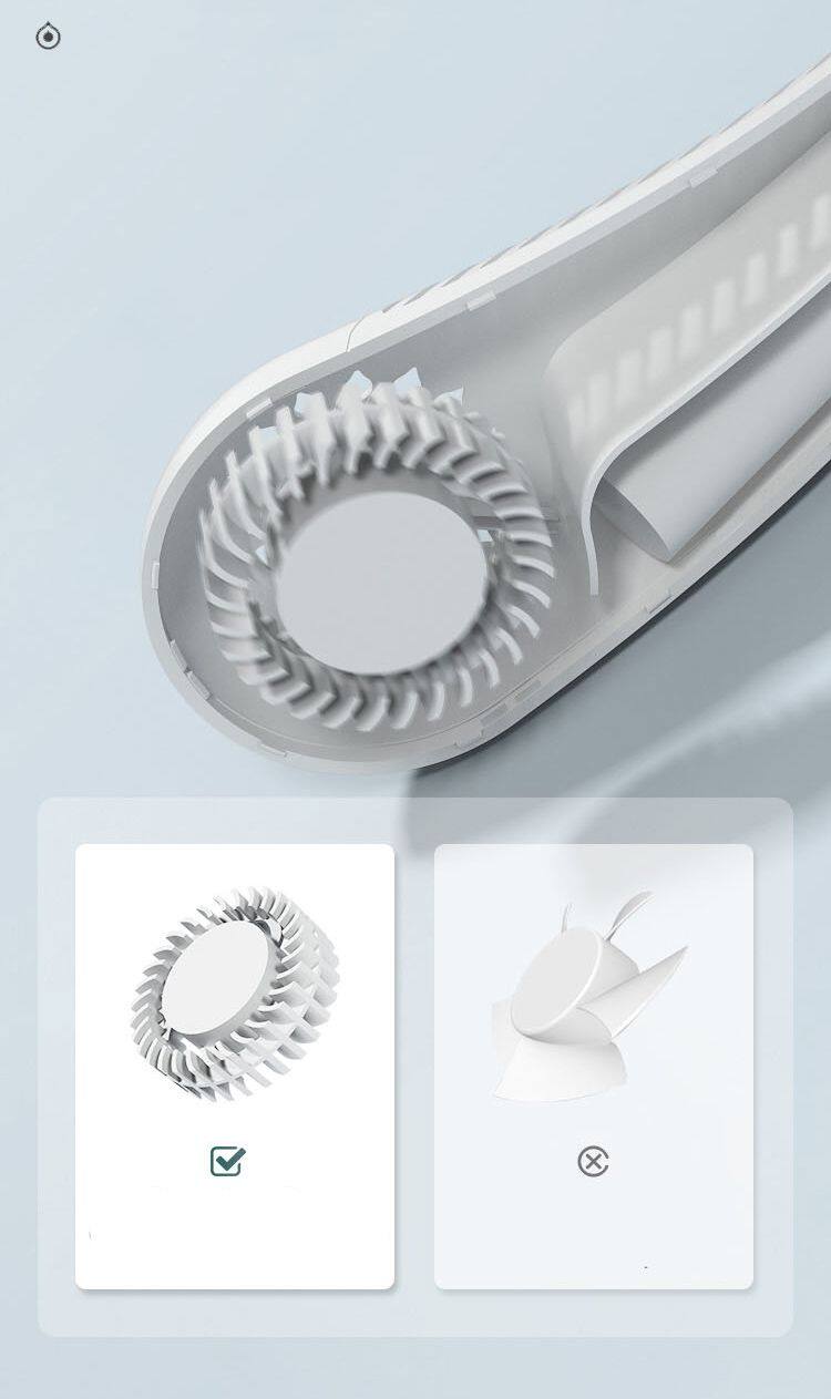 Back. Link - Neck Fan Bladeless Wrap Around Wearable Personal Cooling Fan 360° - White.