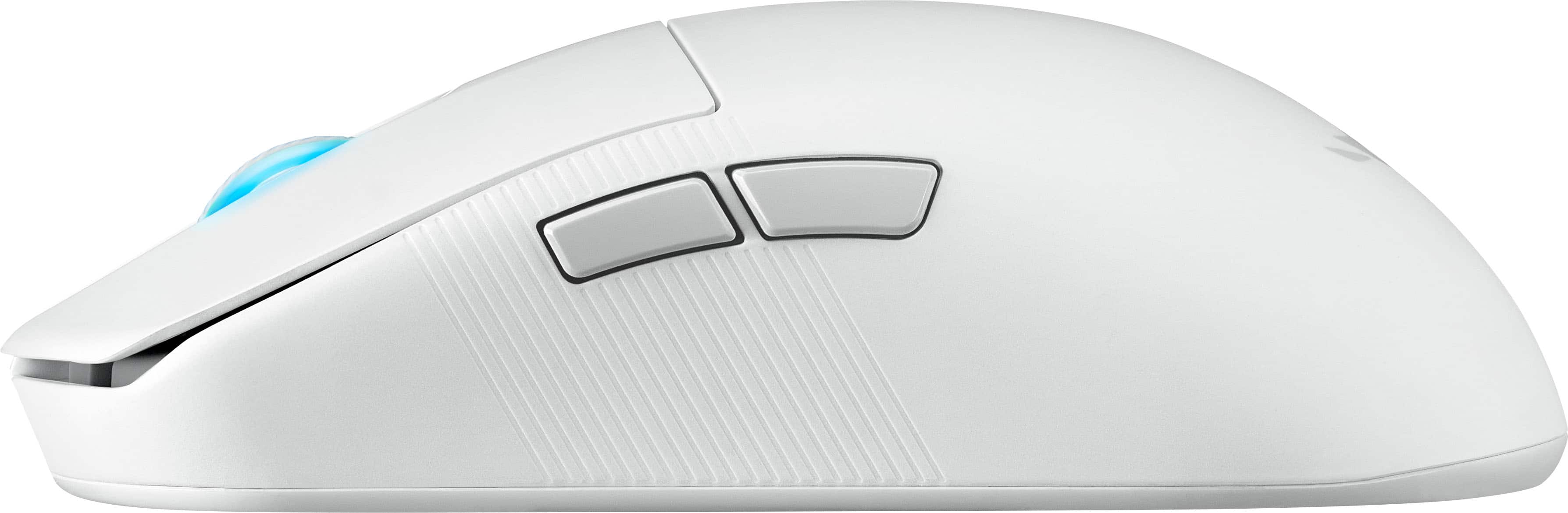 Left. ASUS - ROG Harpe Ace Mini Ultralight Wireless Optical Gaming Mouse with SpeedNova Wireless Technology - White.